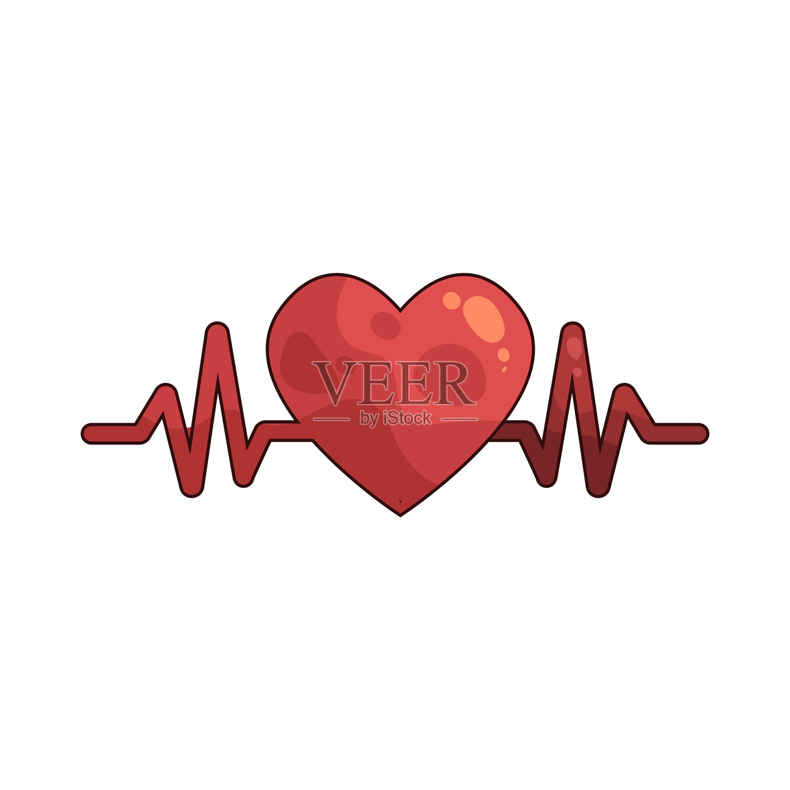 心跳插画图片素材