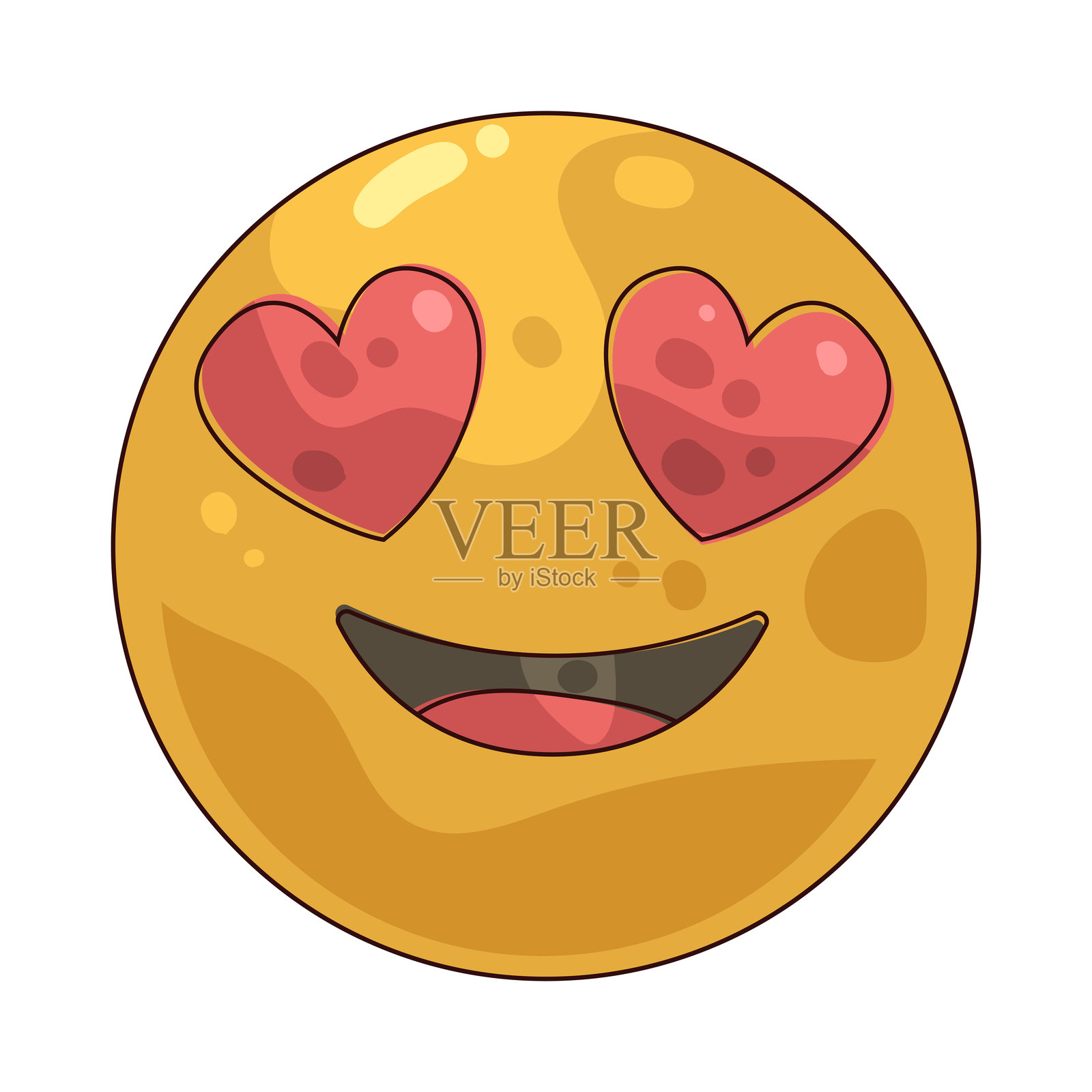 爱心表情插画图片素材