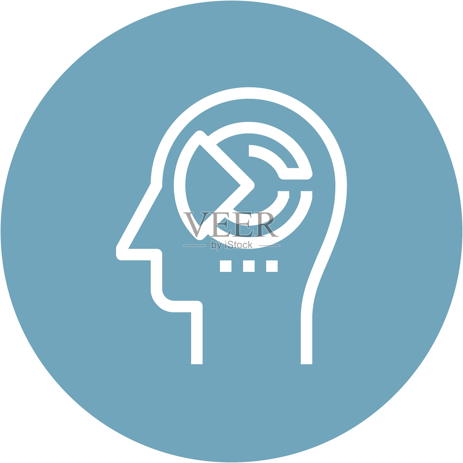 现代分析思维扁平化线条矢量图标志设计理念。图标用于移动和网页图形。扁平化符号，标志创意理念。简洁干净的扁平化象形图。插画图片素材