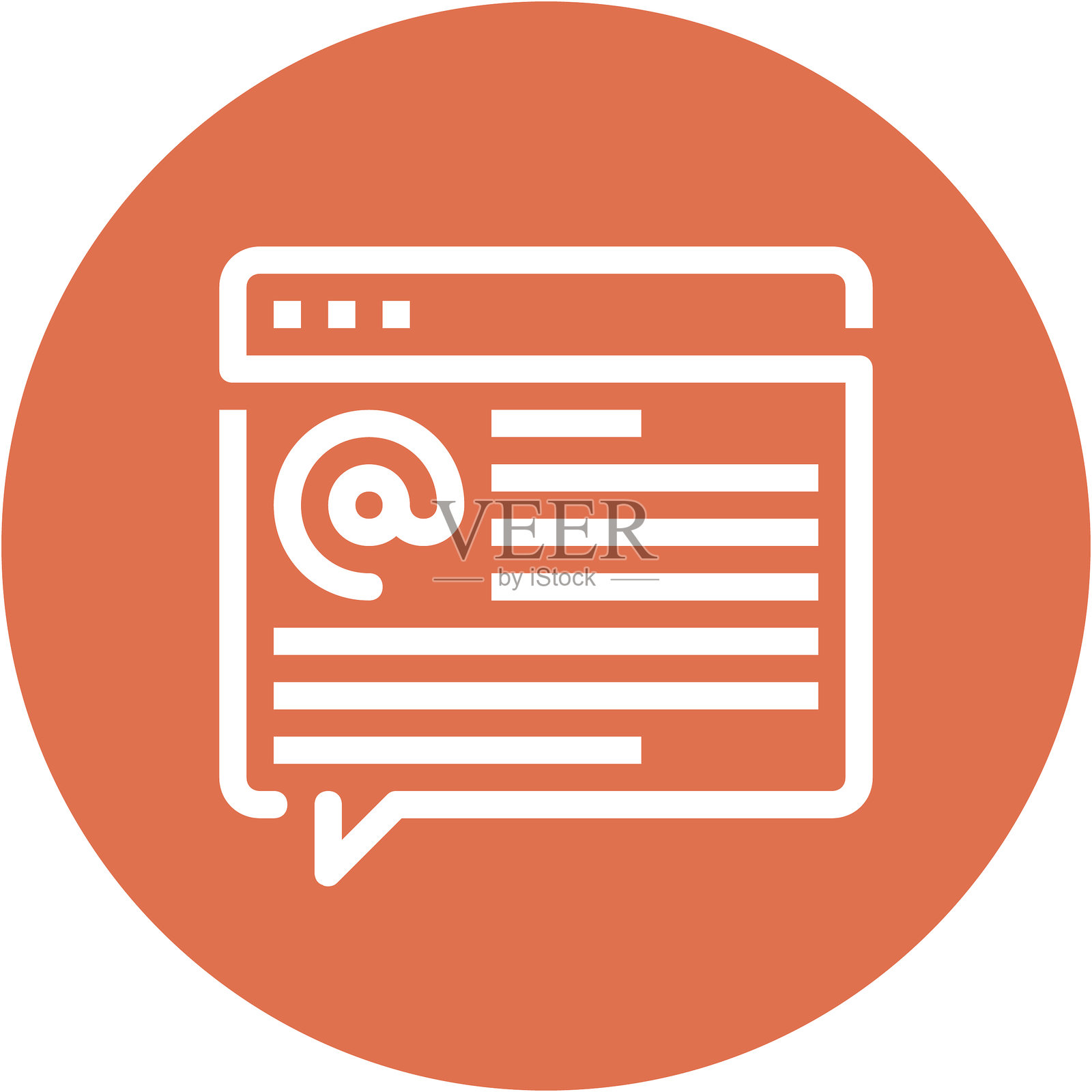 现代电子邮件扁平化线矢量图示图标设计理念。移动和网页图形图标。扁平化符号、Logo创意理念。简洁明了的扁平化象形图。插画图片素材