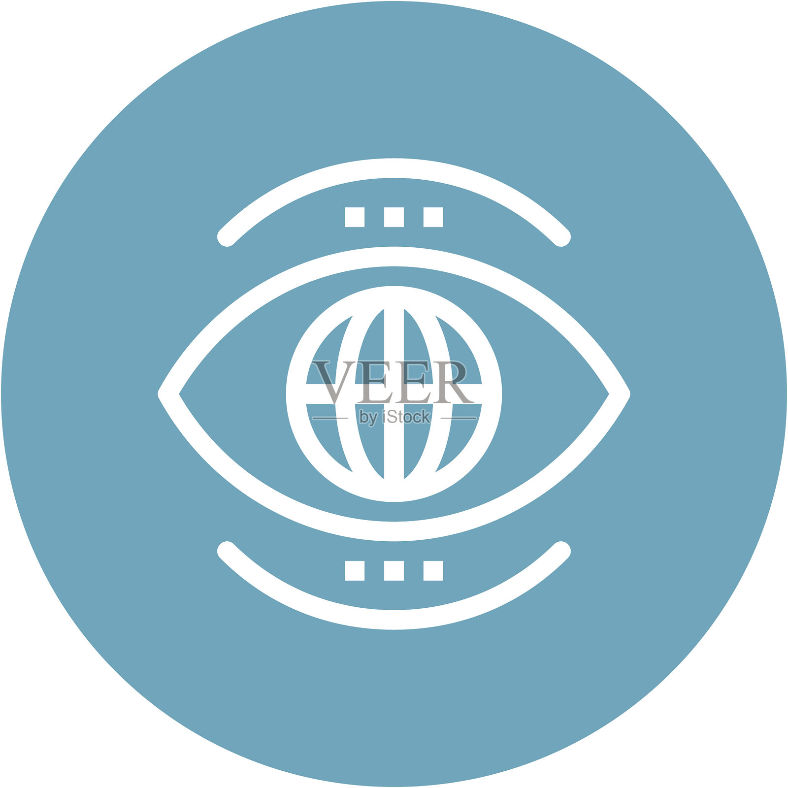 现代全球视野扁平化线条矢量插画图标设计理念。移动和网页图形图标。扁平化符号，创意Logo概念。简洁干净的扁平化象形图插画图片素材