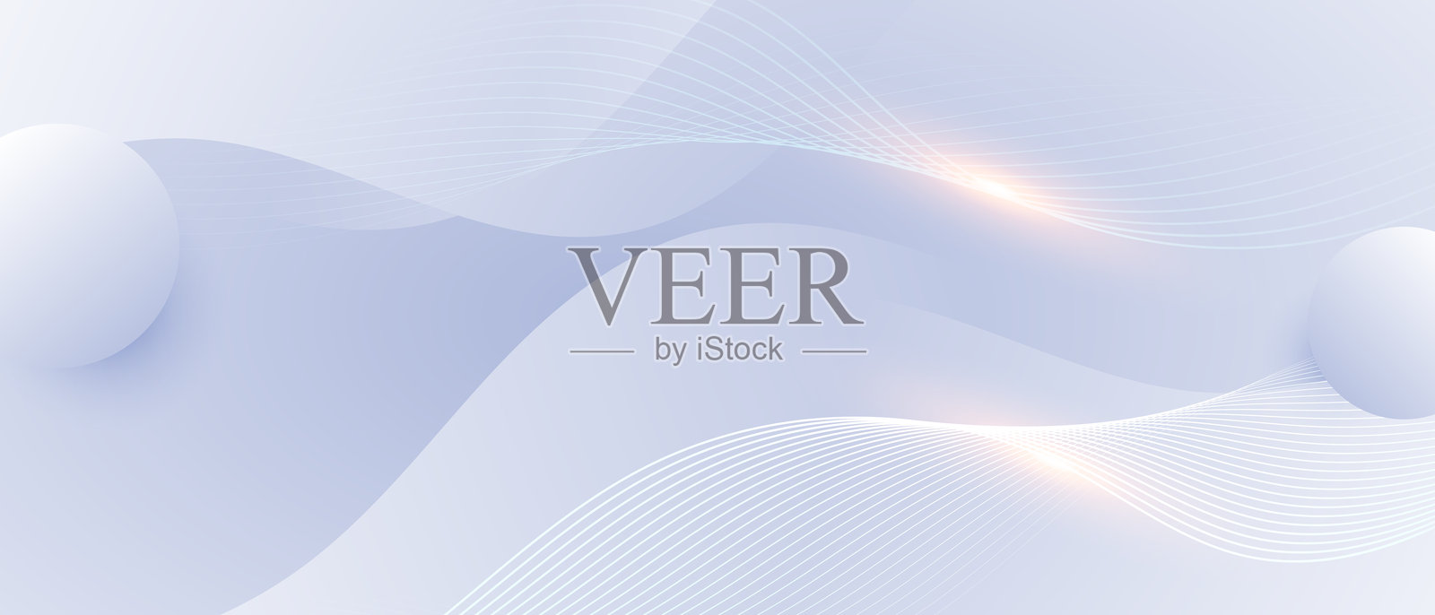 带有流动波浪线的浅蓝色抽象背景插画图片素材