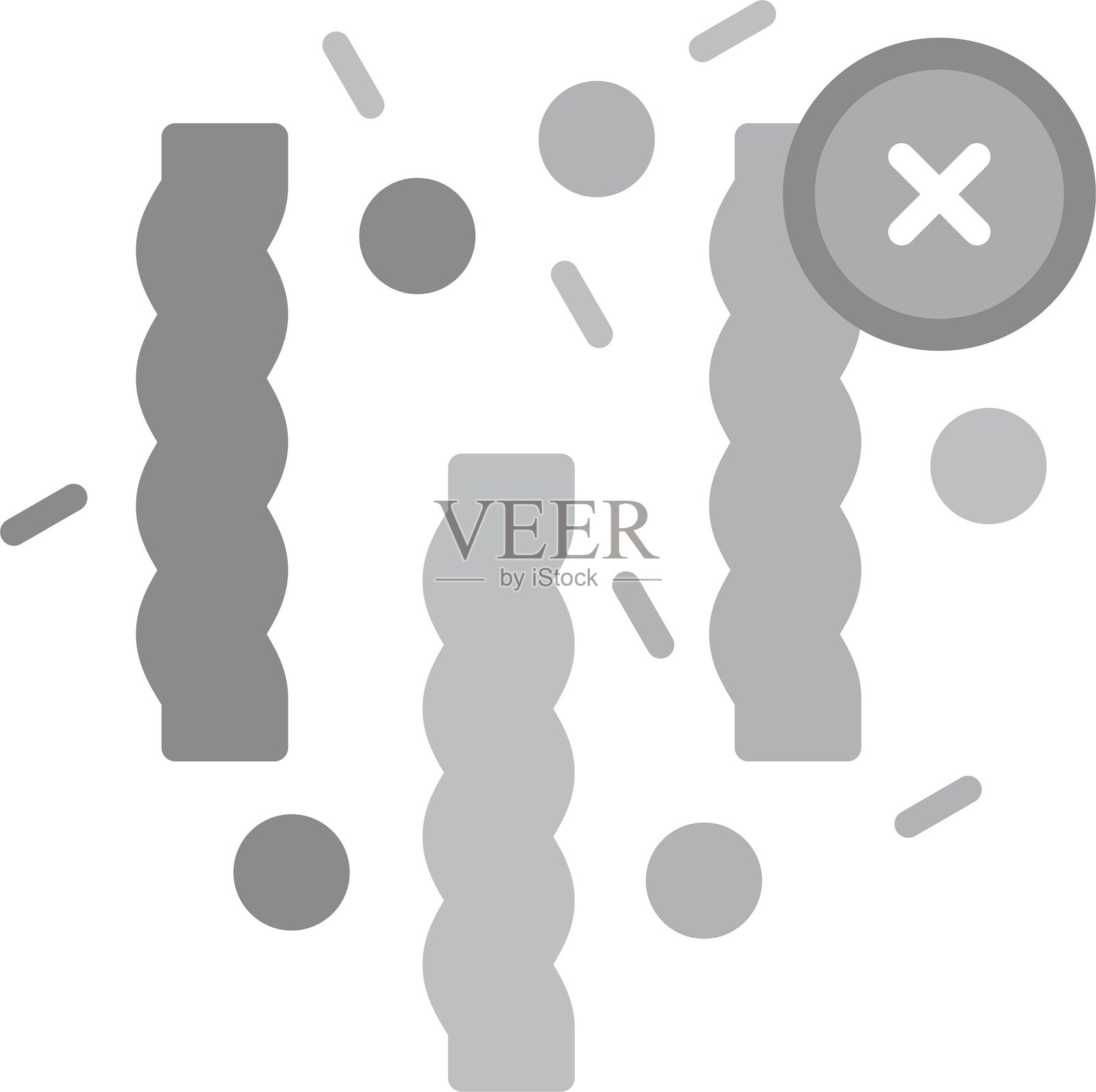 彩纸屑新图标设计创意插画图片素材