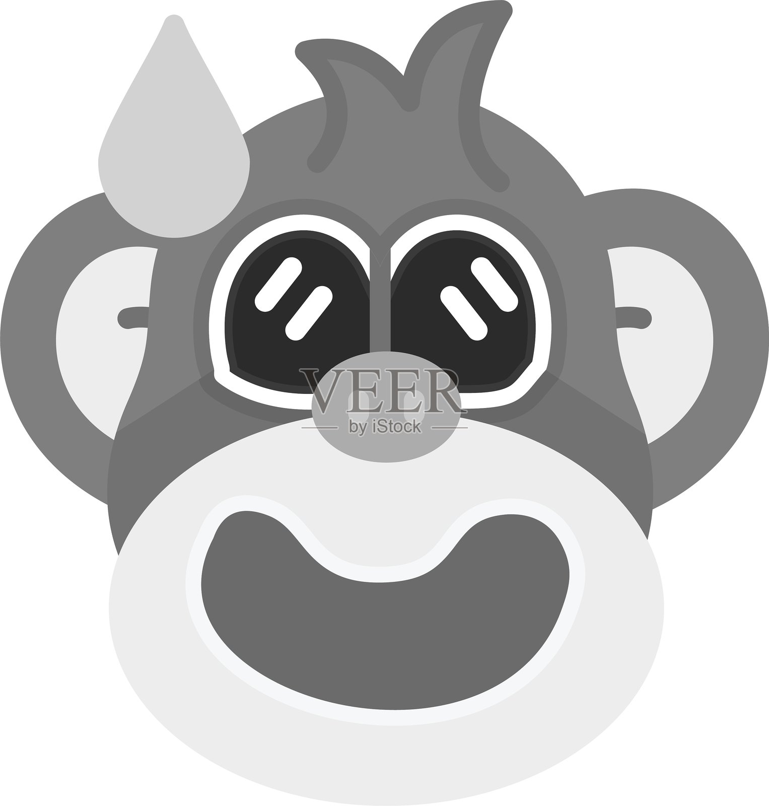 受惊的猿猴新图标设计创意插画图片素材