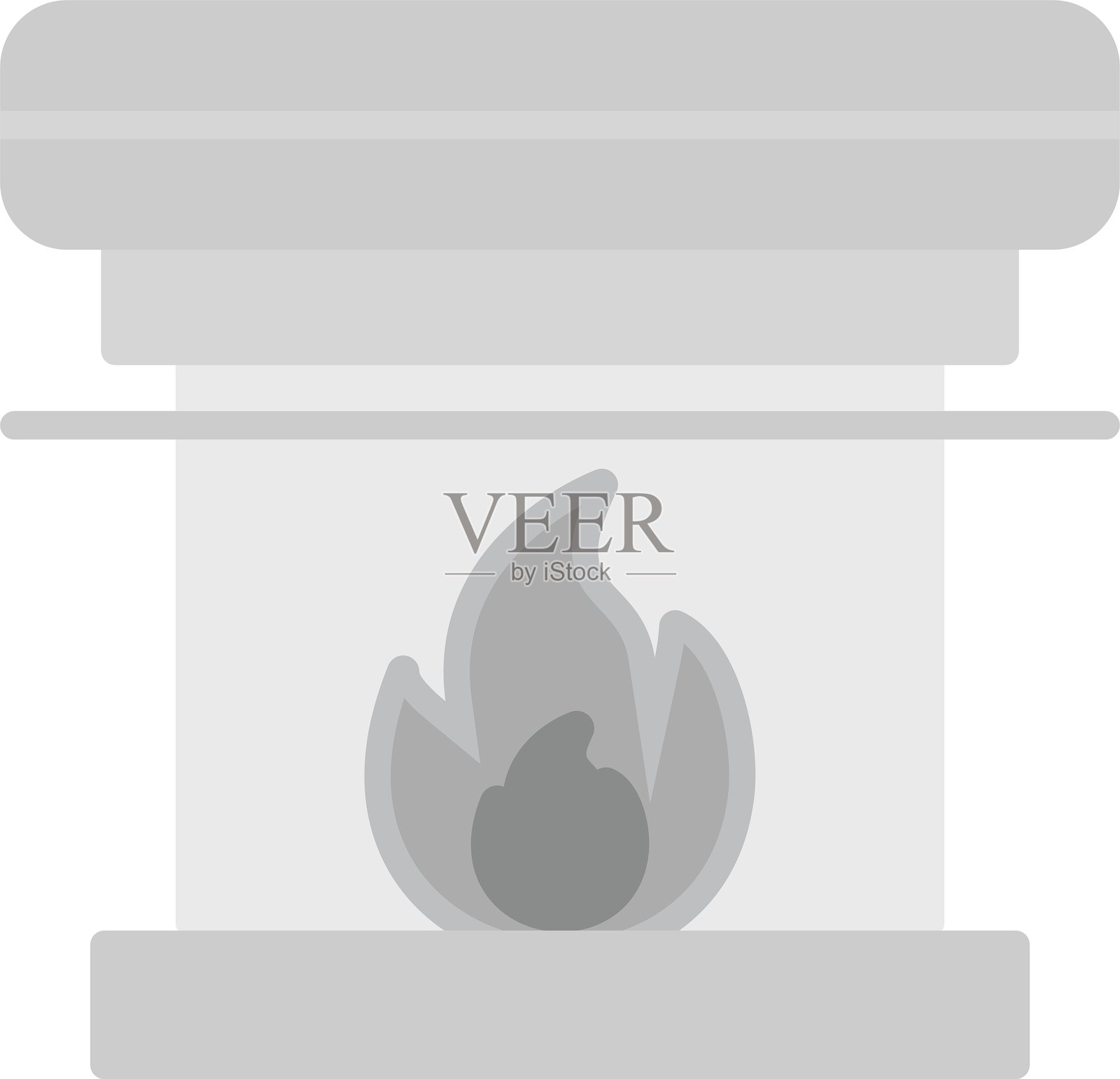 壁炉新图标设计创意插画图片素材