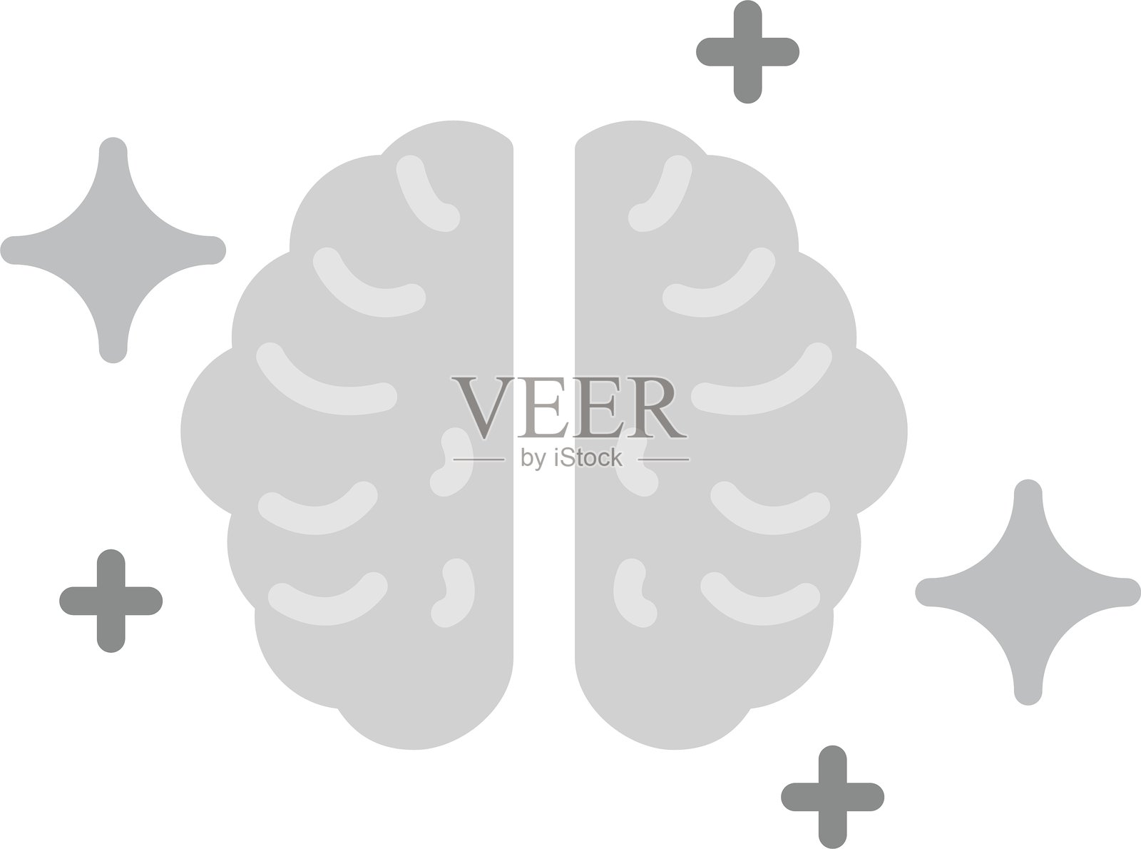 创意大脑新图标设计插画图片素材