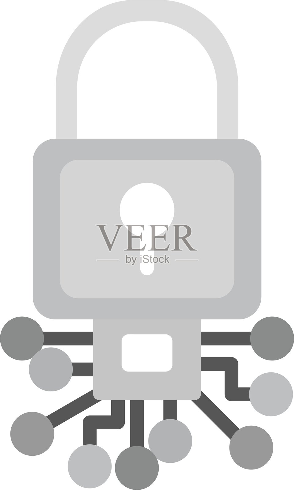 锁全新图标设计创意插画图片素材