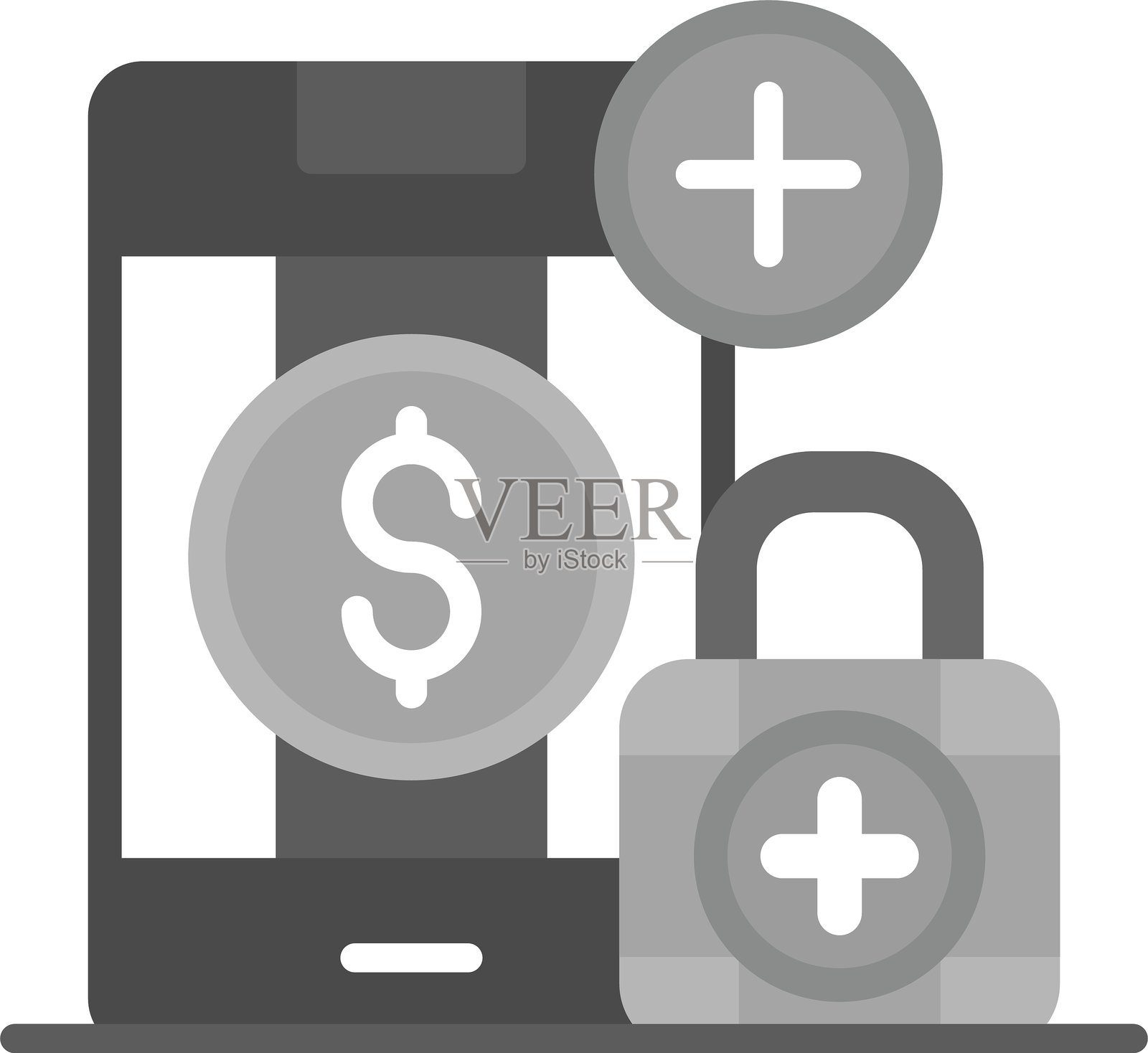 安全支付新图标设计创意插画图片素材