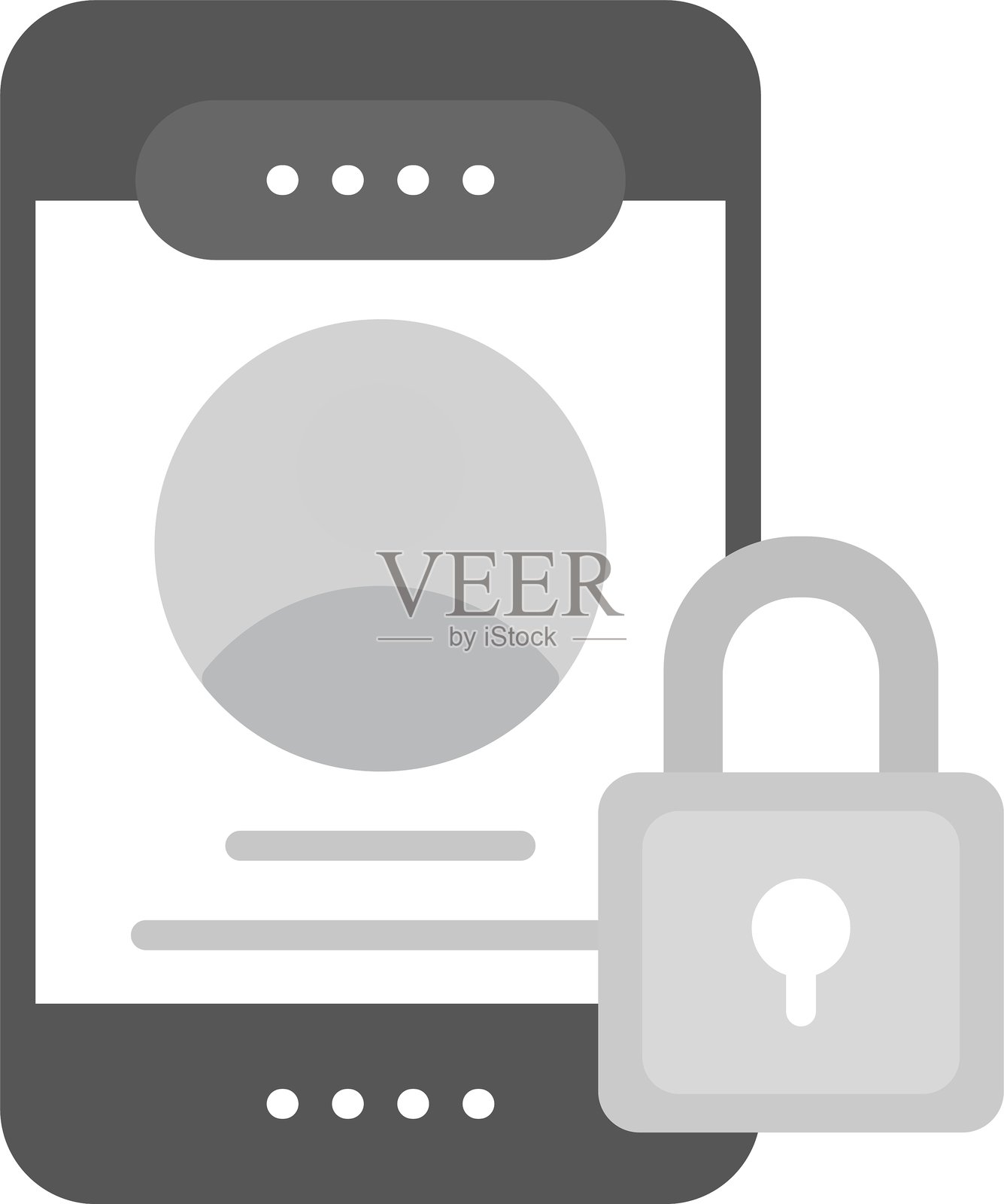 私密账户新图标设计创意插画图片素材