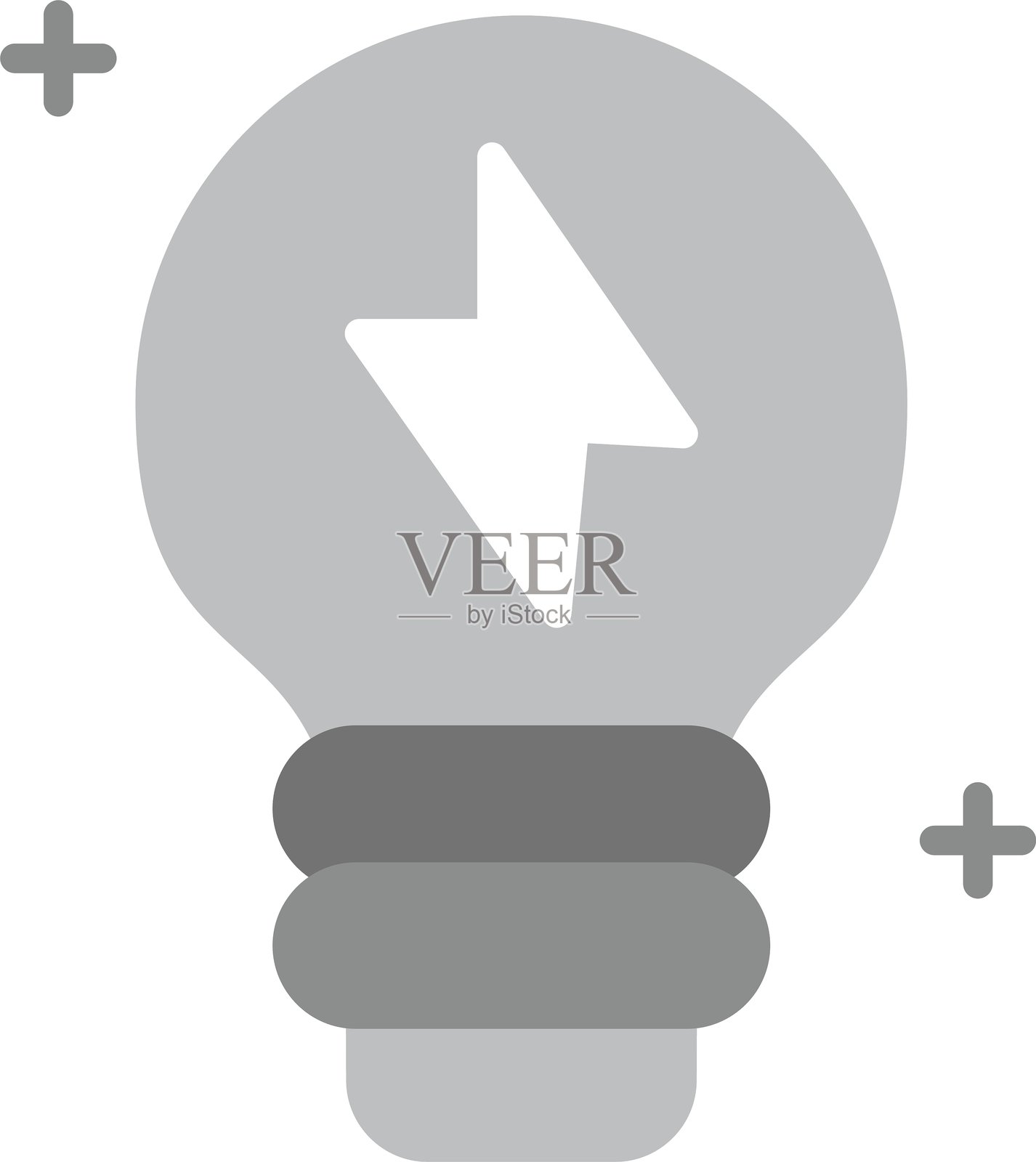 闪电想法新图标设计创意插画图片素材