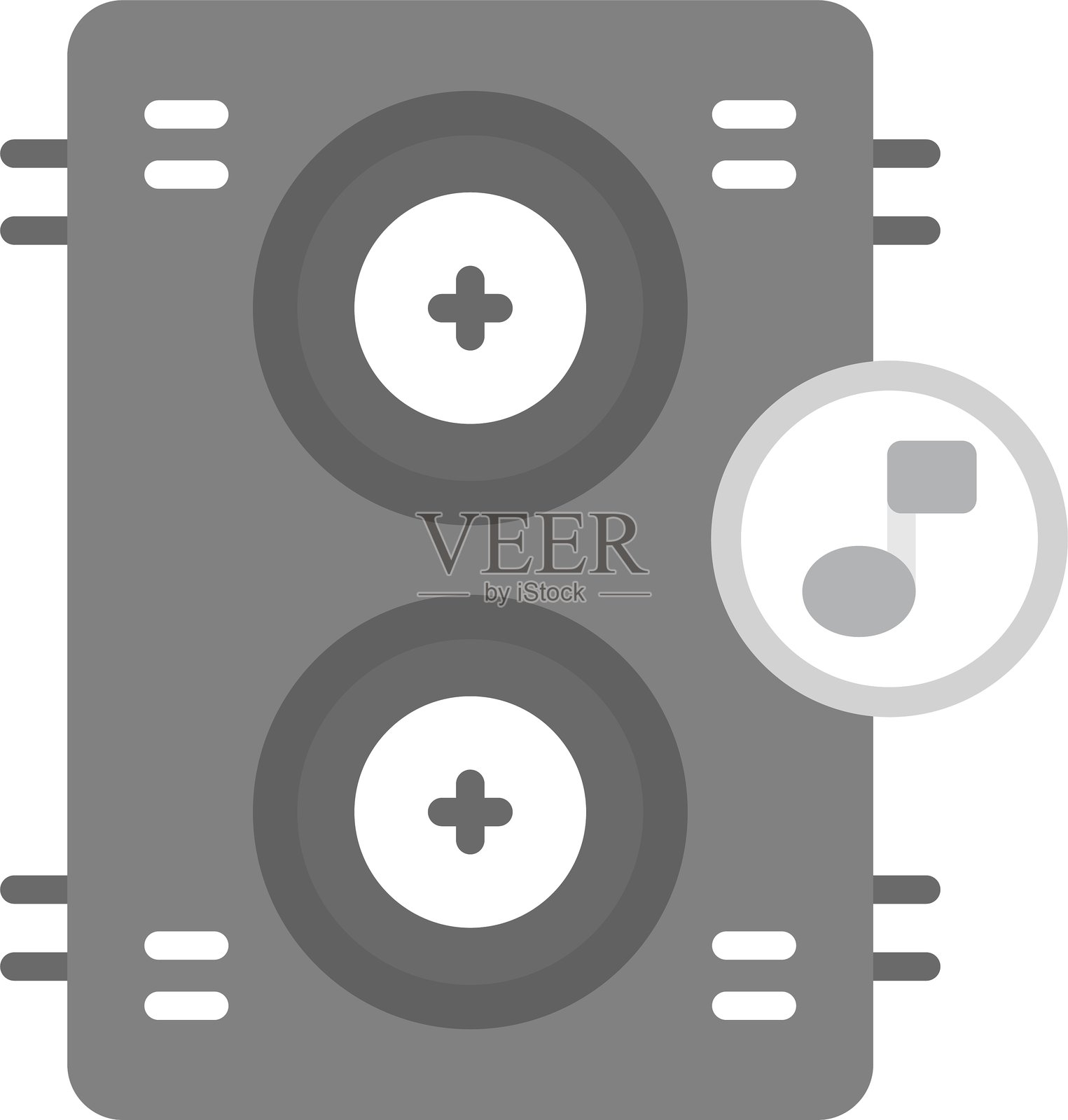 扬声器新图标设计创意插画图片素材