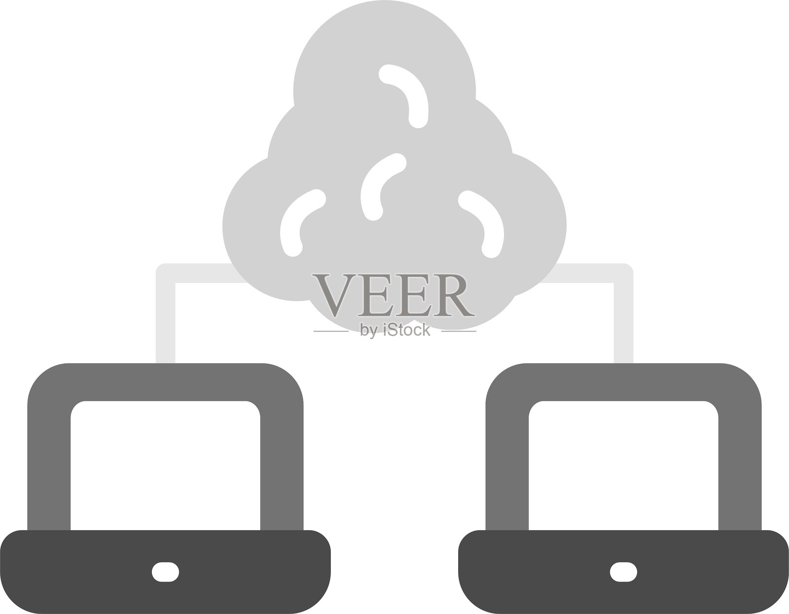 云存储新图标设计创意插画图片素材