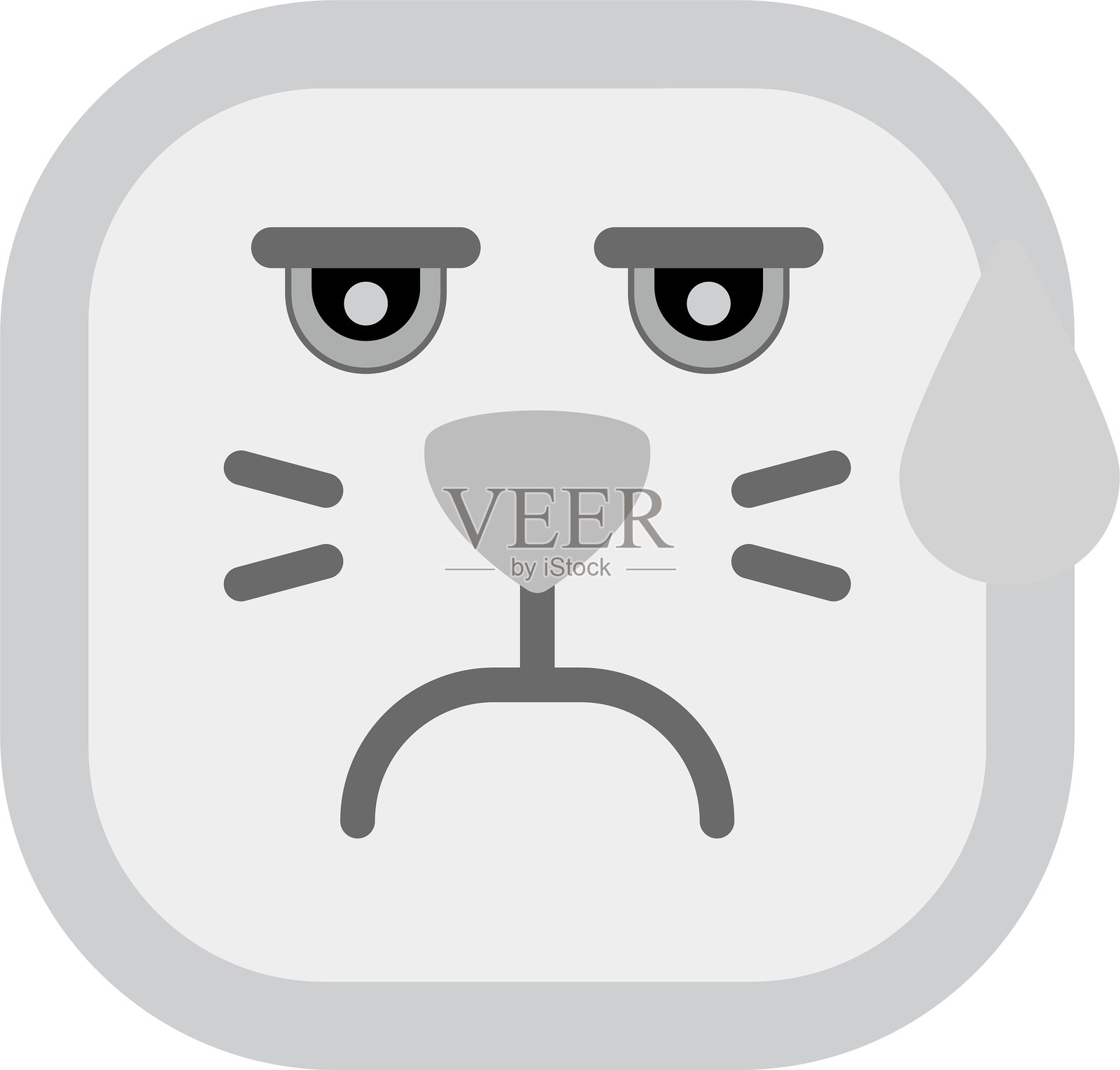 悲伤的新图标设计创意插画图片素材