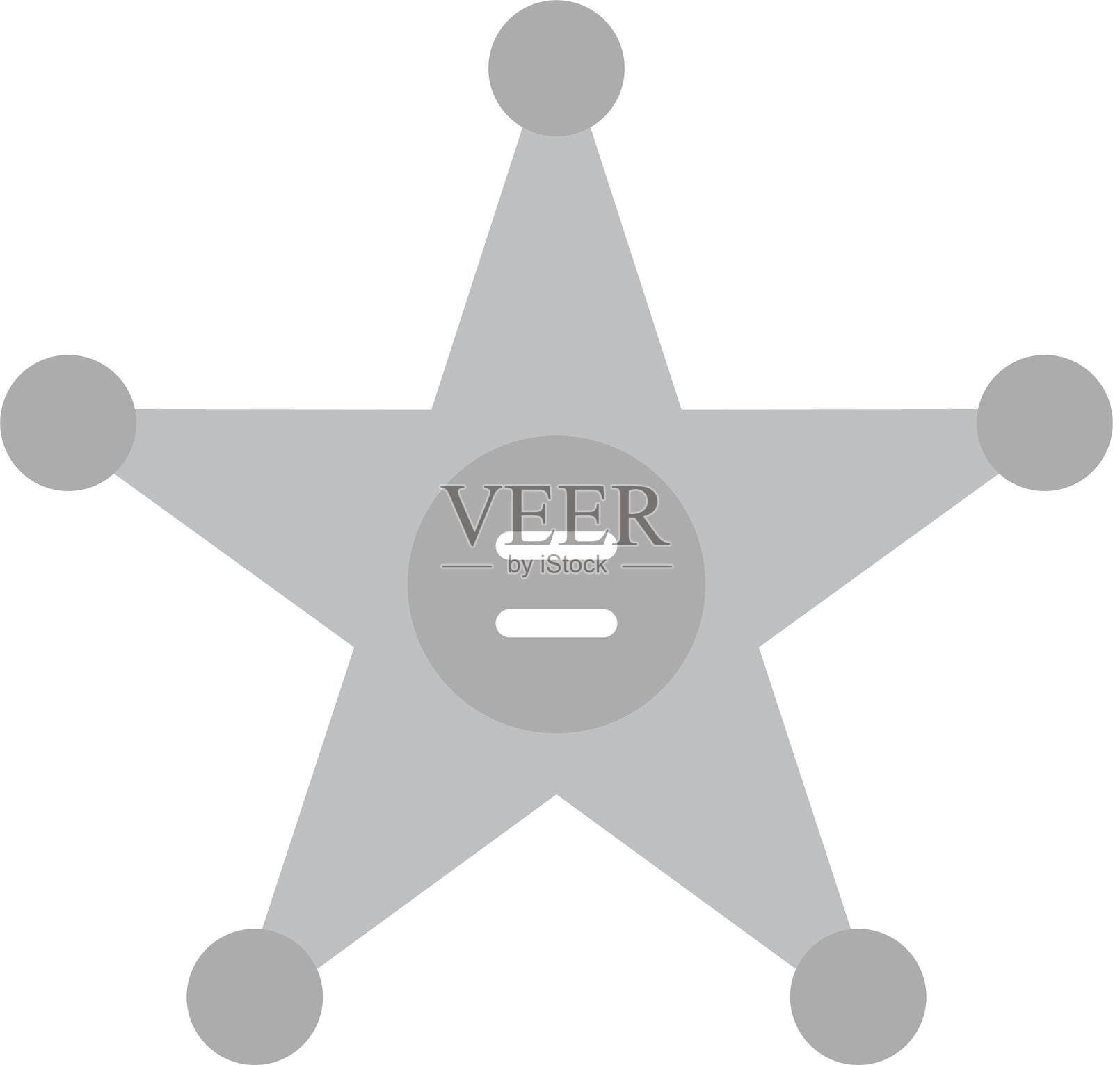 警长徽章新图标设计创意插画图片素材