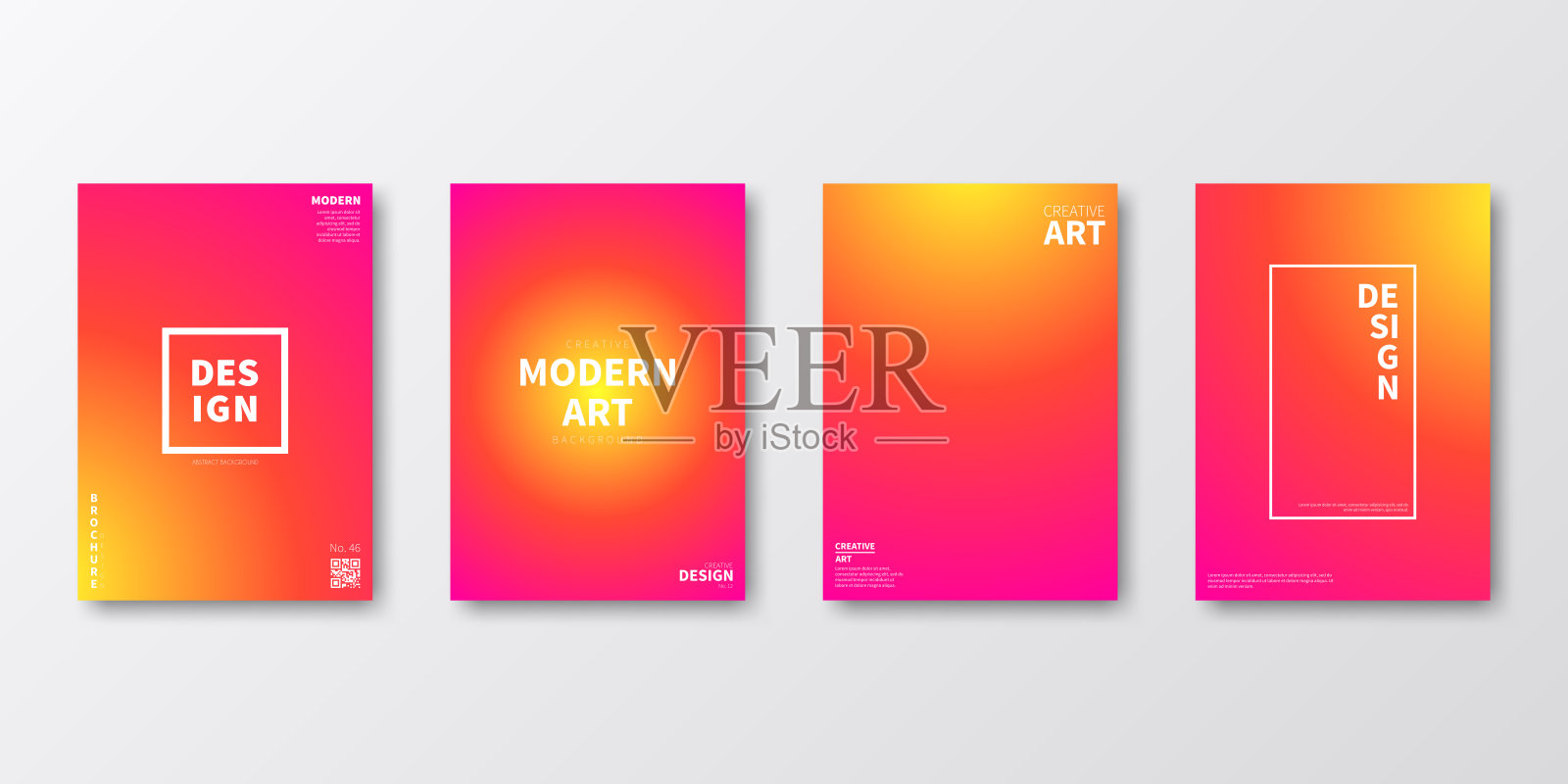 宣传册模板布局，橙色封面设计，商业年度报告，传单，杂志插画图片素材