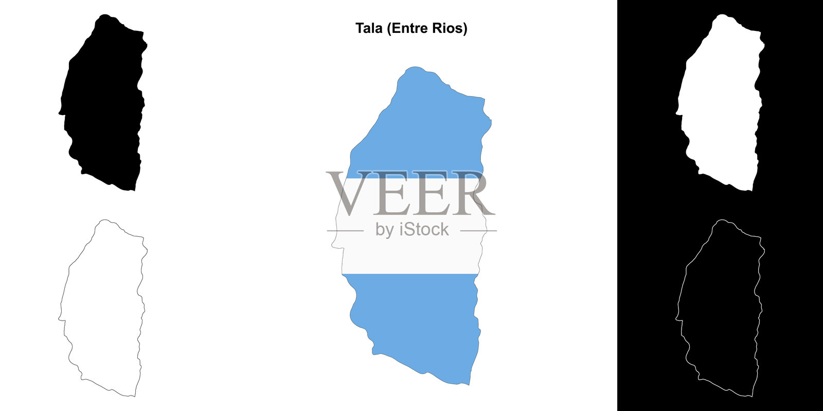 塔拉省（恩特雷里奥斯）地图集插画图片素材