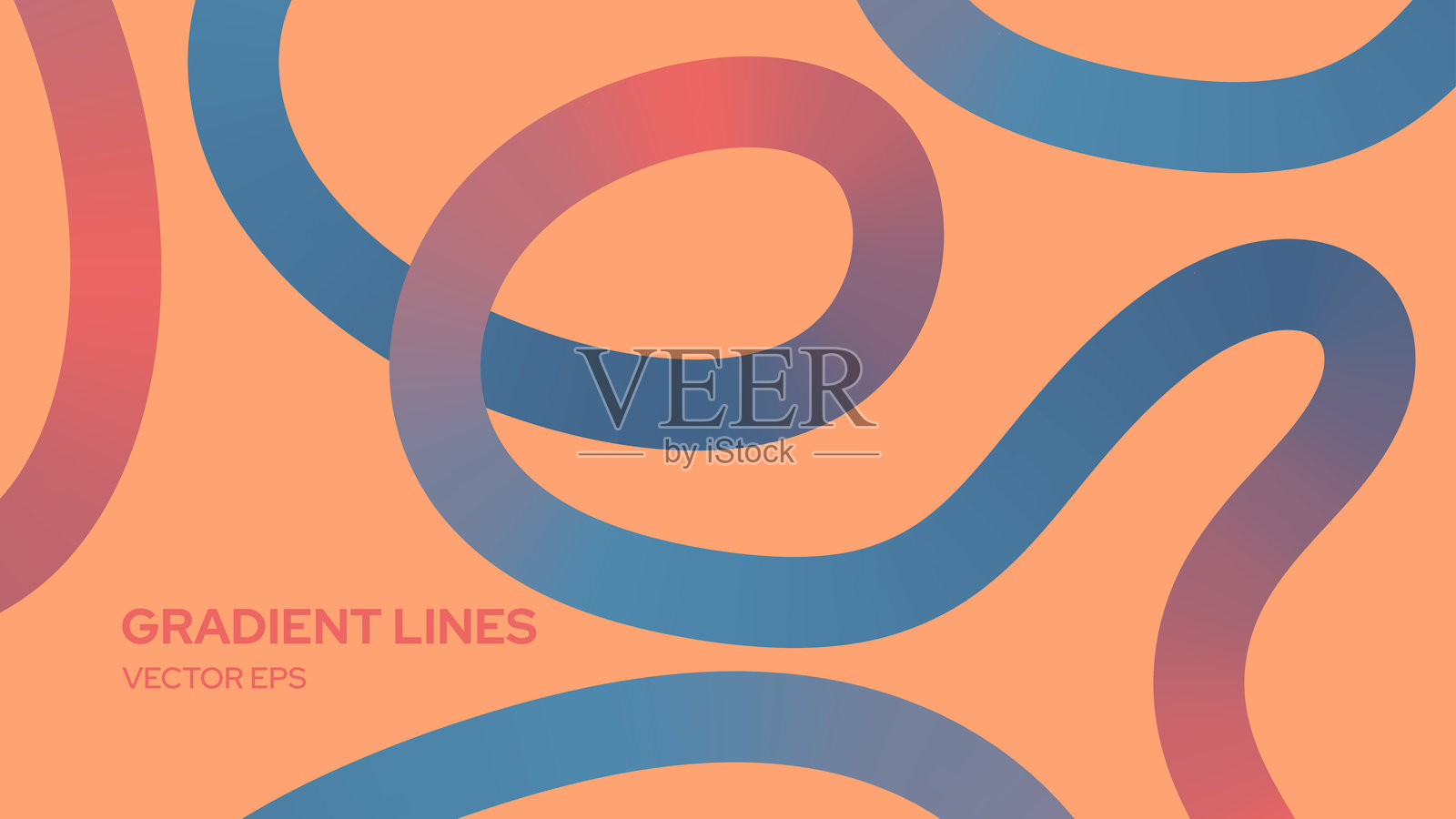 抽象背景，带有波浪渐变线条，用于背景设计插画图片素材