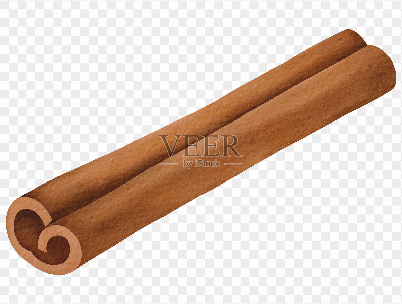 水彩肉桂棒插画，用于秋季烹饪插画图片素材