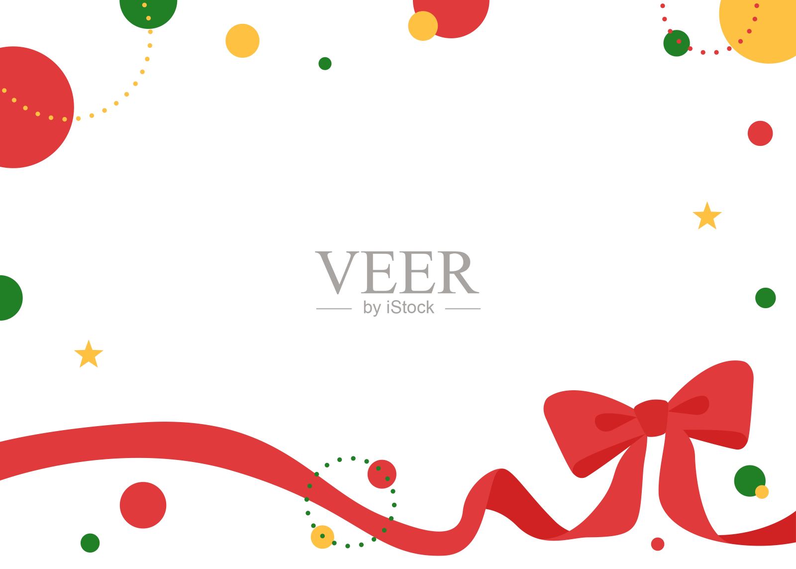 丝带装饰的圆形边框，流行设计插画图片素材