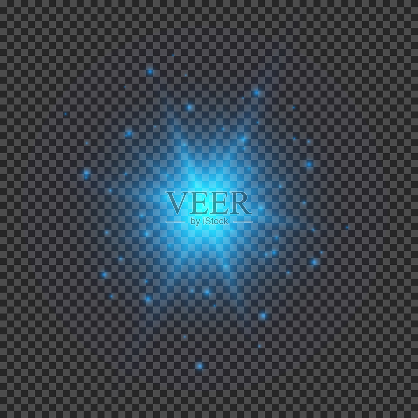 Light effect of blue lens flares插画图片素材