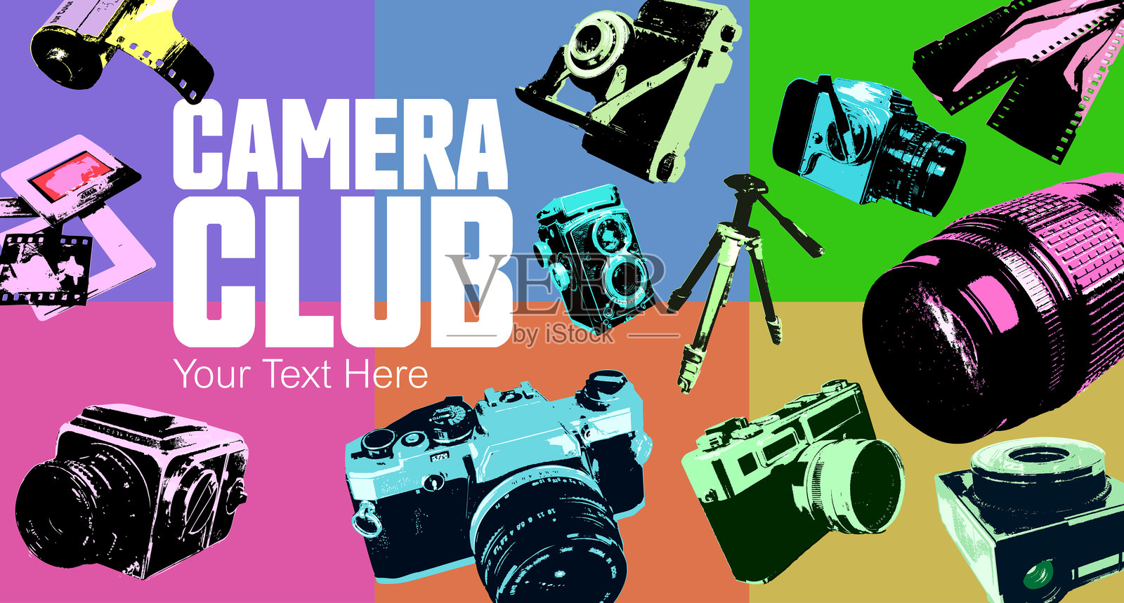 摄影俱乐部海报插画图片素材