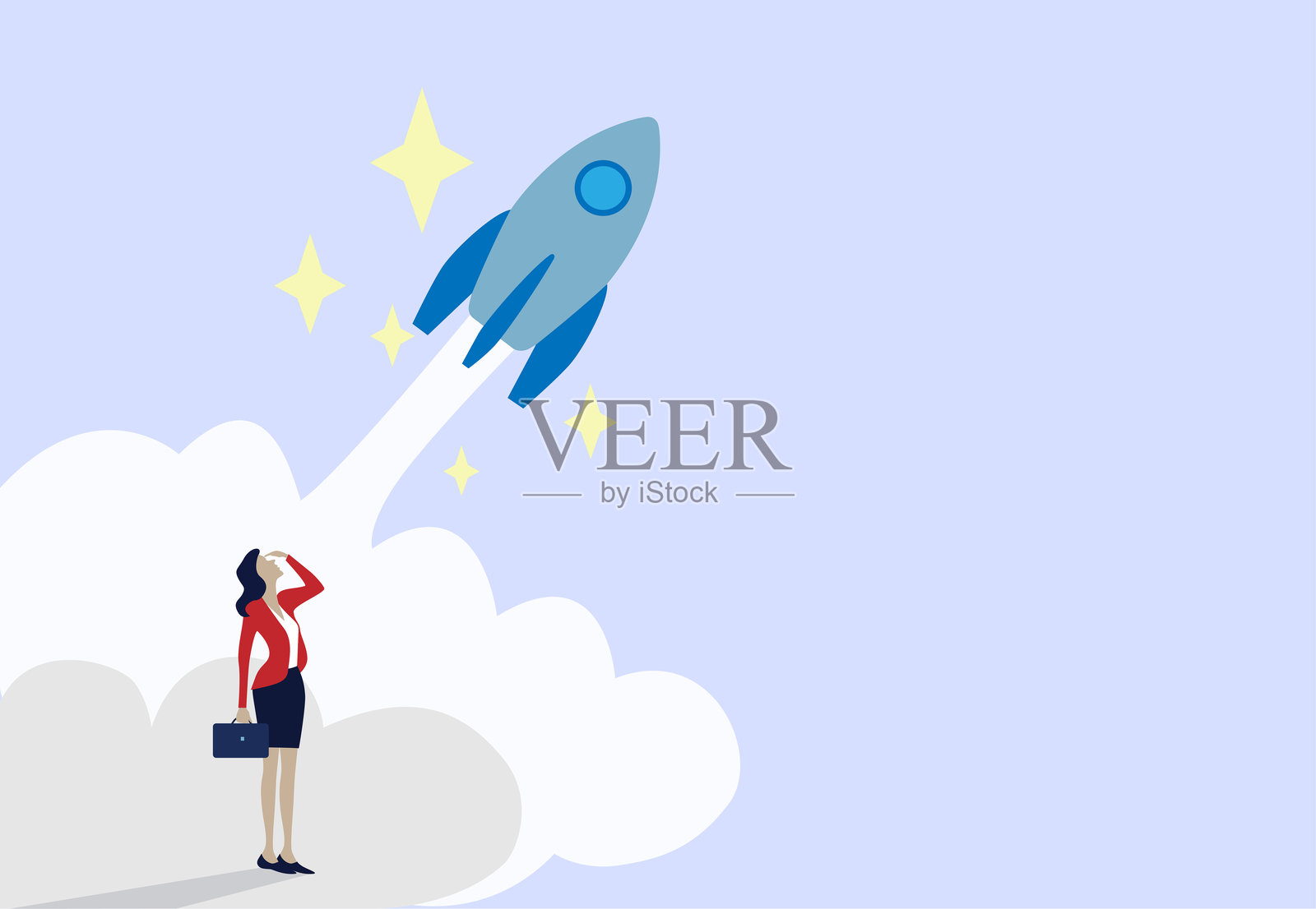 成功的女商人创业插画图片素材