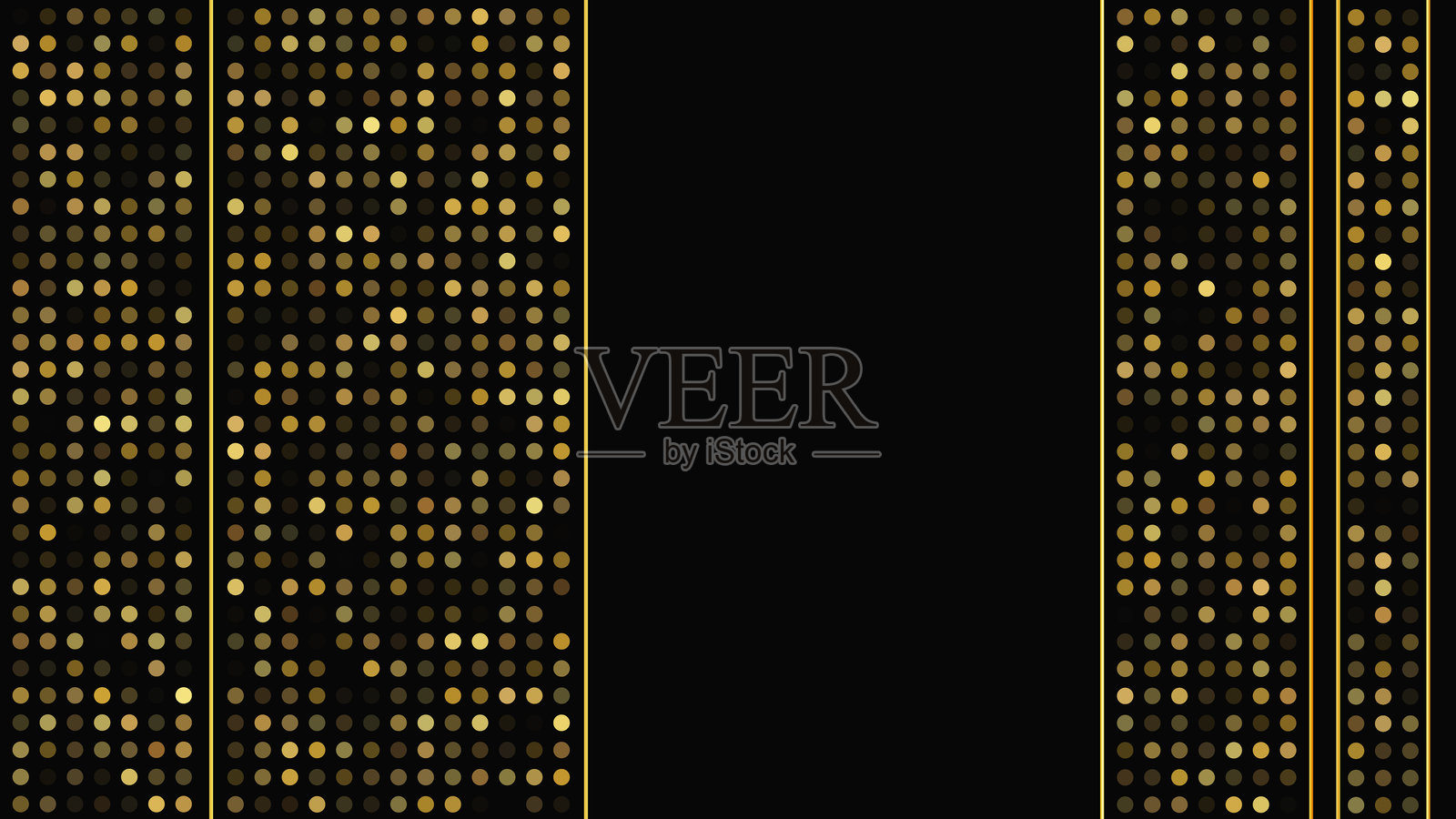 深色背景，金色线条和闪亮的点插画图片素材
