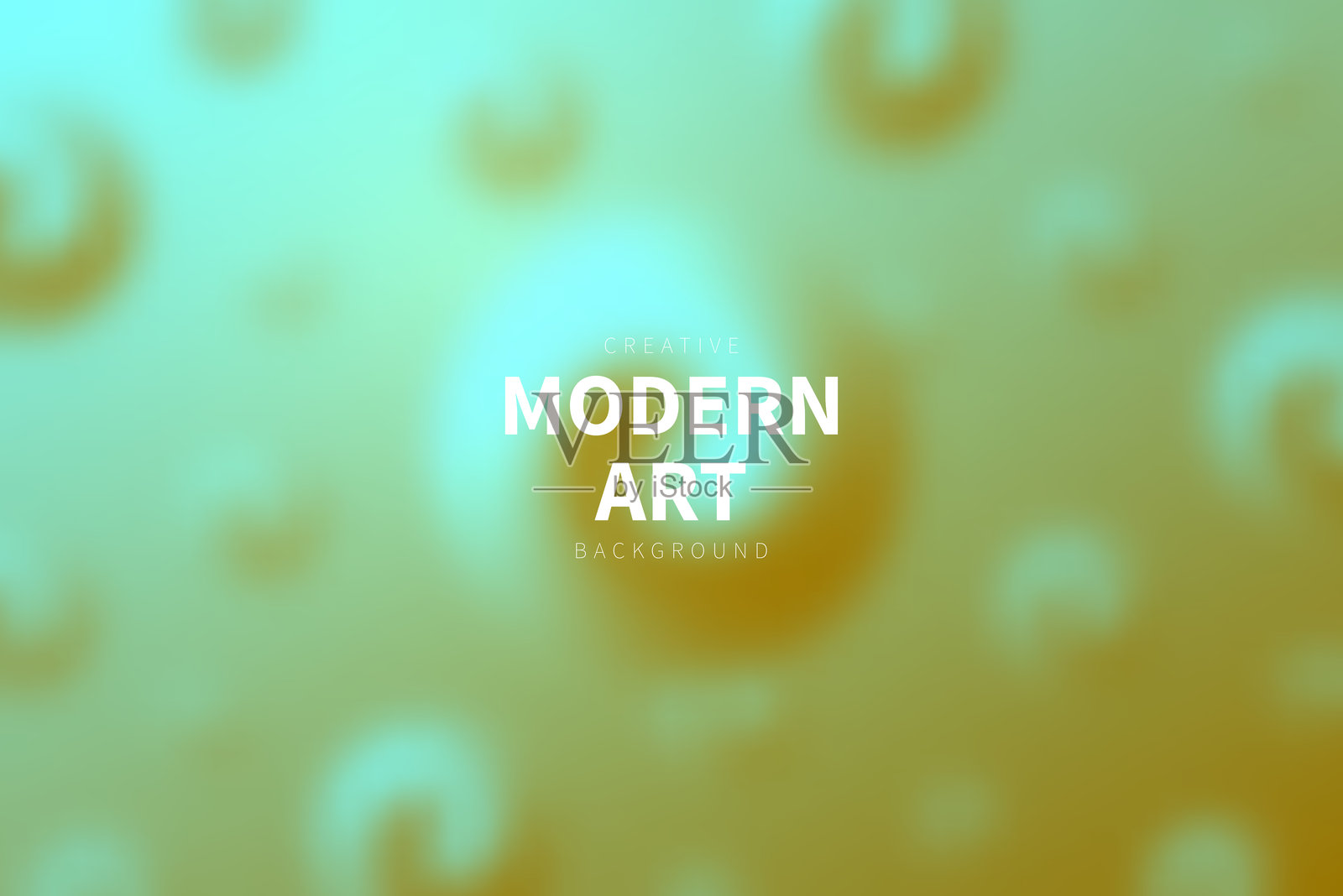 模糊圆形图案的绿色抽象背景插画图片素材