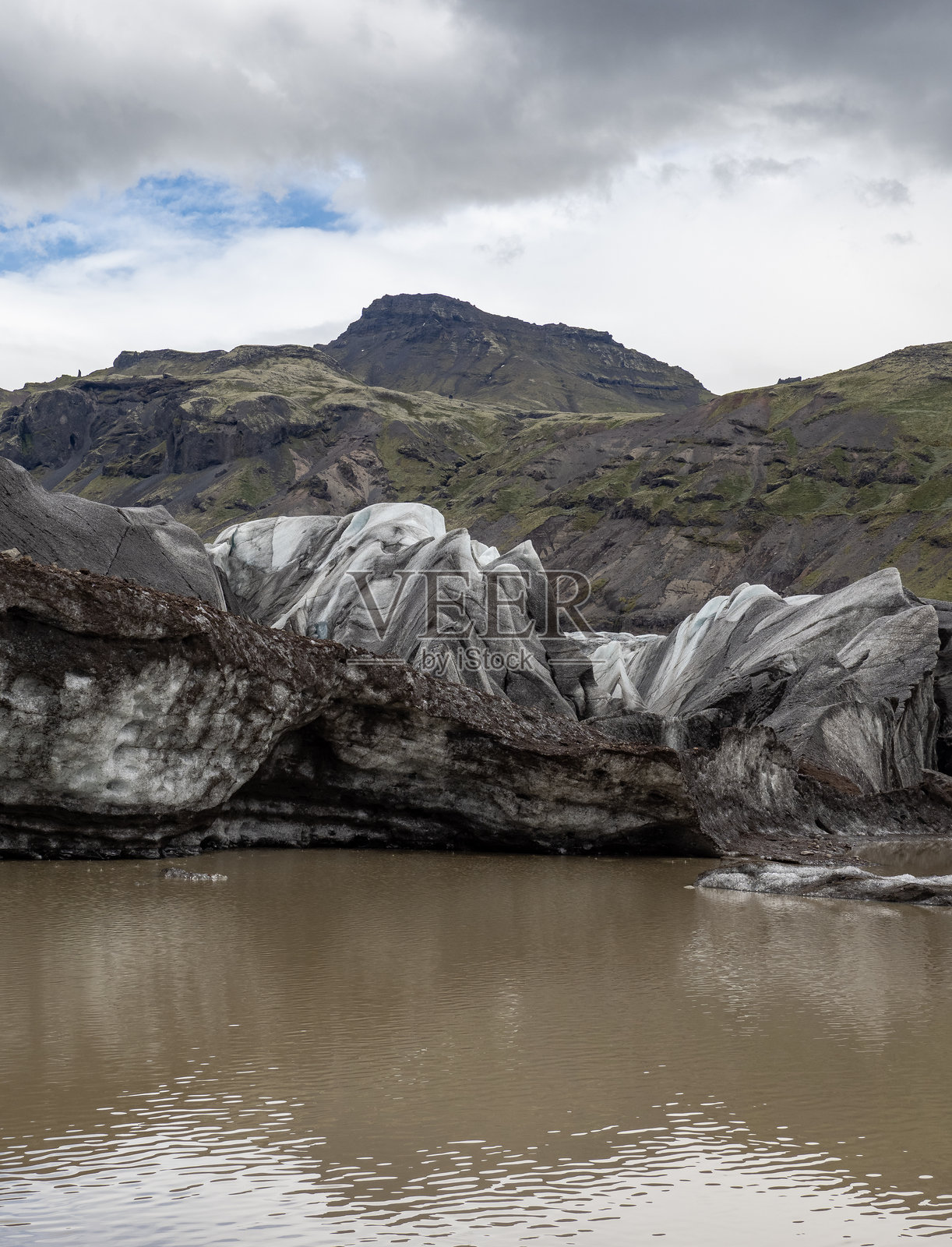 冰岛斯维纳冰川和冰湖照片摄影图片