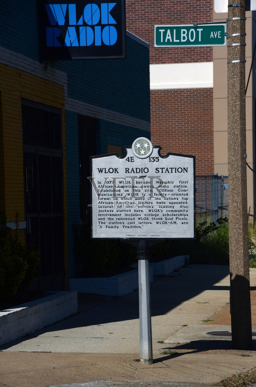 WLOK电台历史标记照片摄影图片