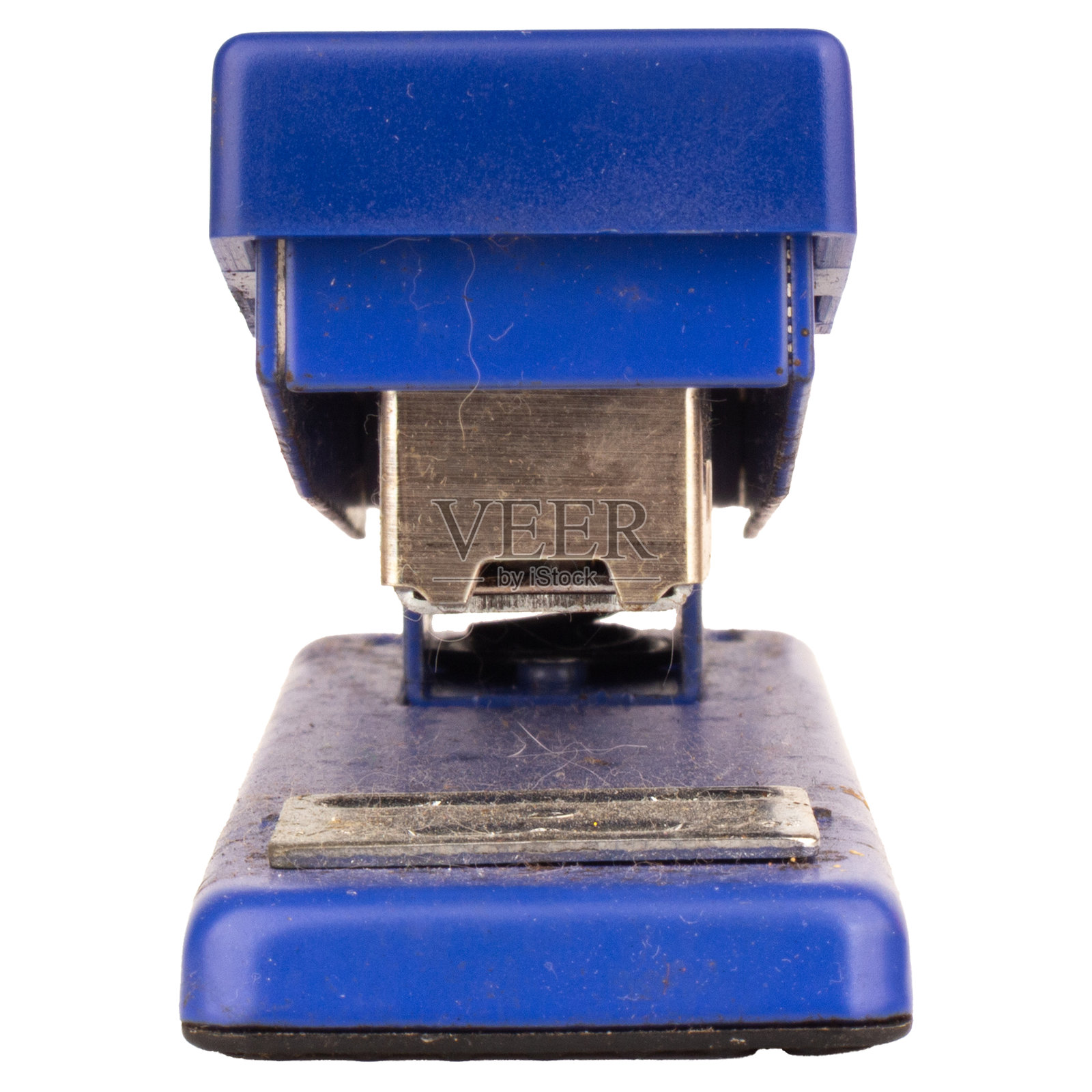 背景为白色的脏旧订书机照片摄影图片