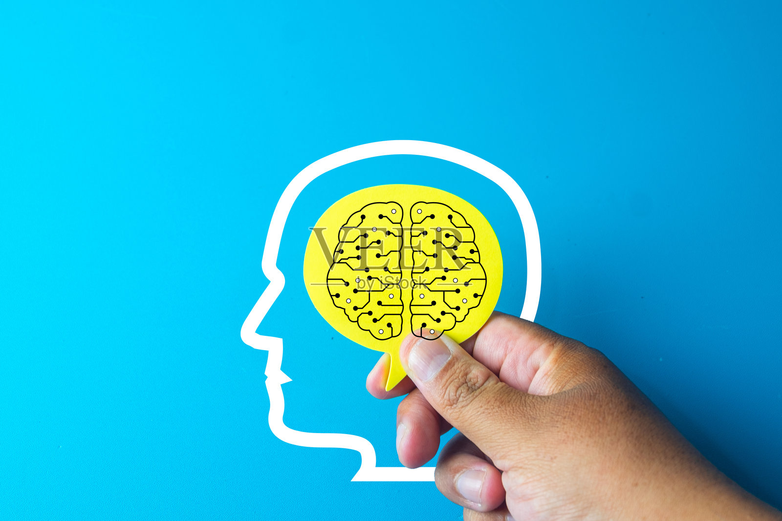 人工智能与人类思维概念照片摄影图片