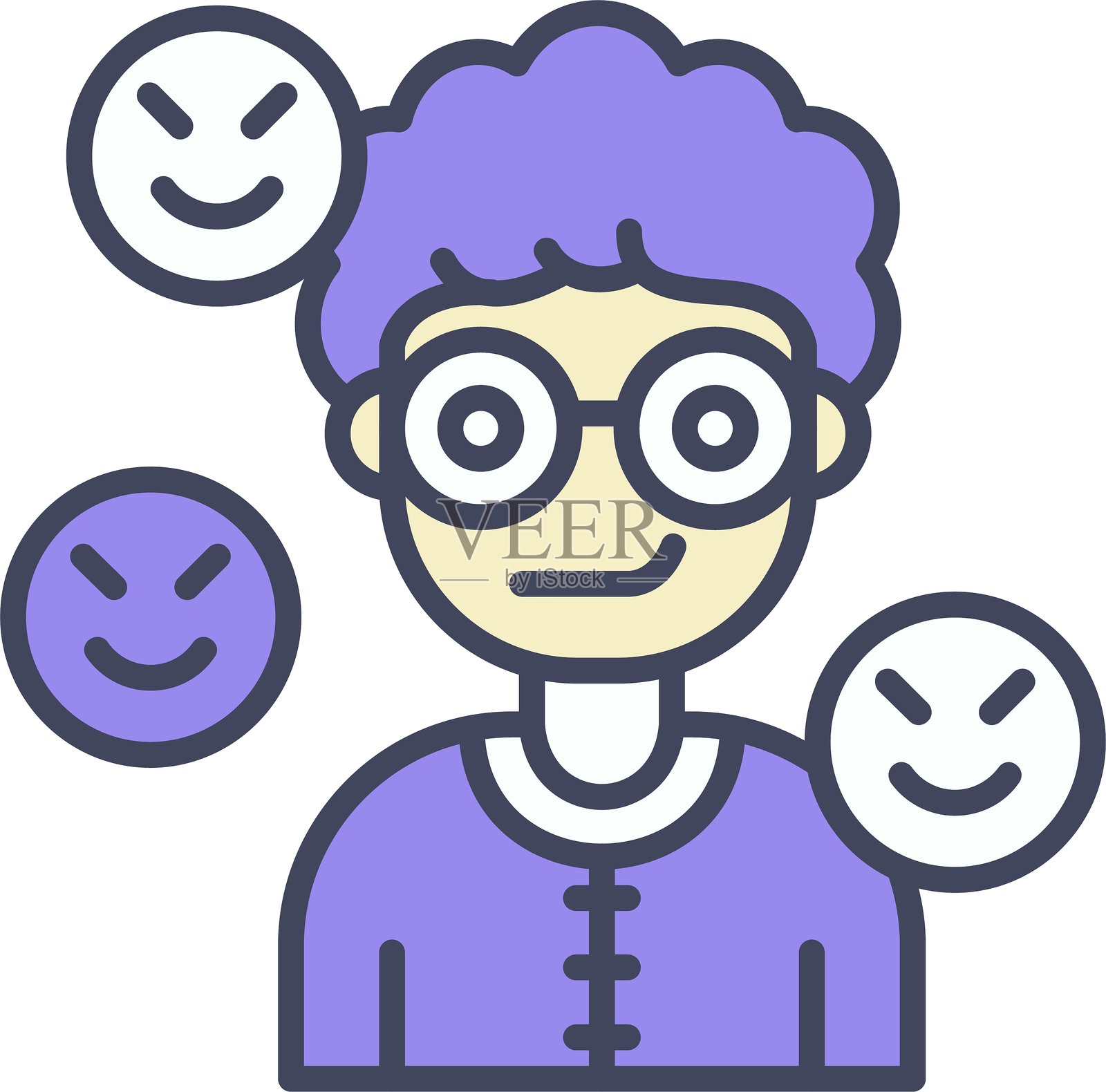 黑客图标矢量元素插画图片素材