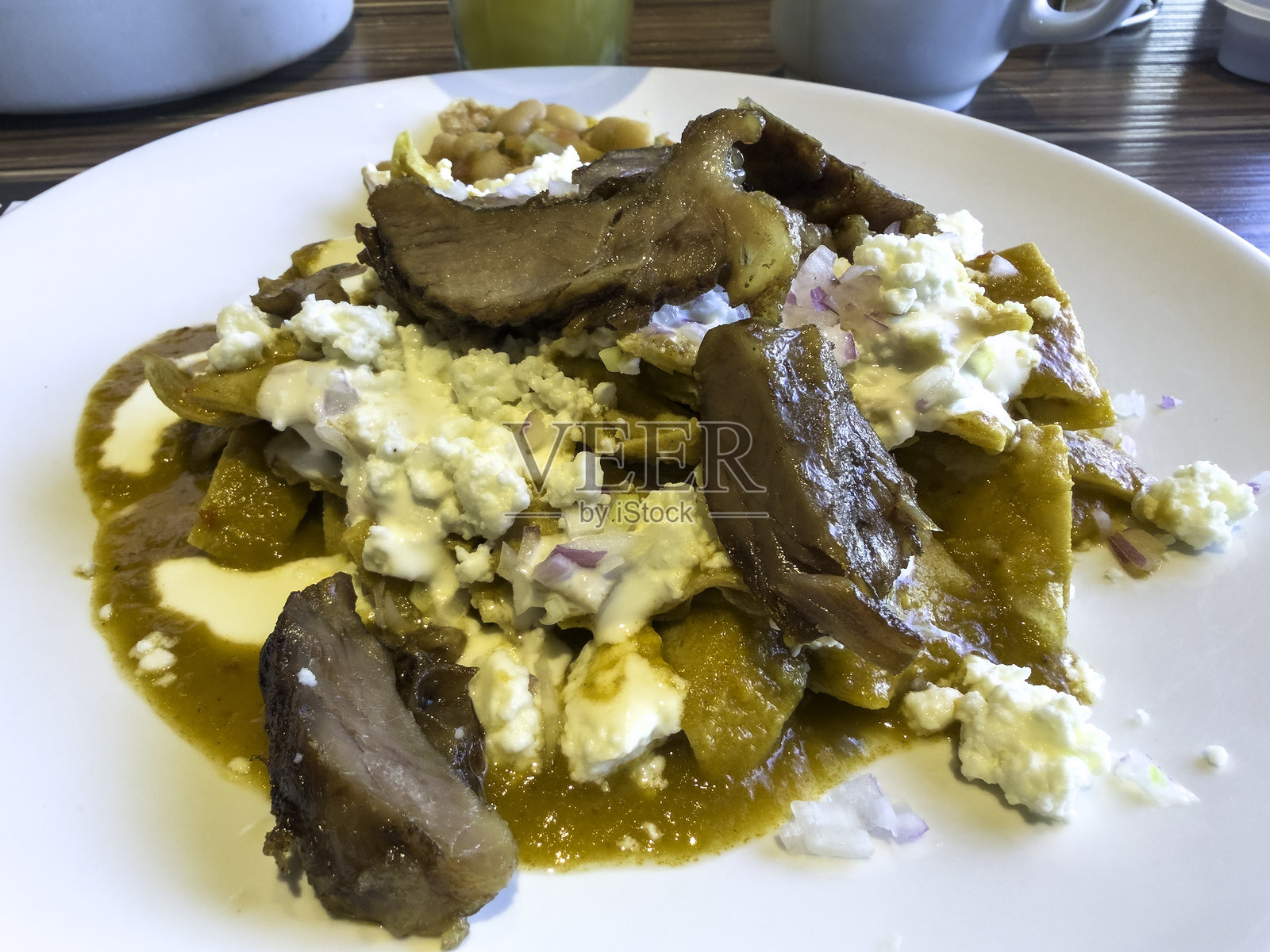 墨西哥菜：猪肉玉米片照片摄影图片