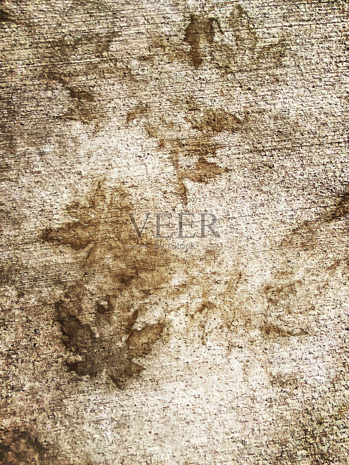 水泥人行道上的树叶污渍照片摄影图片