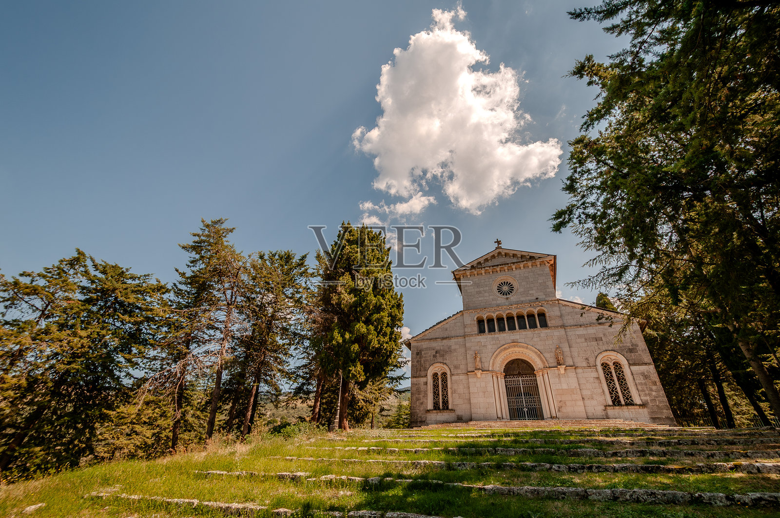 阿马塞诺。拉齐奥。圣玛利亚·德尔·奥里科拉教堂照片摄影图片