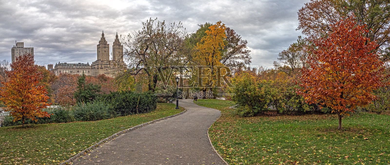 中央公园的秋景照片摄影图片