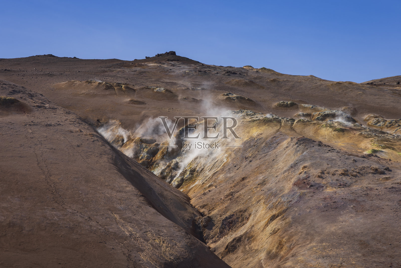 冰岛北部惠利尔地热区，位于米湖以东照片摄影图片