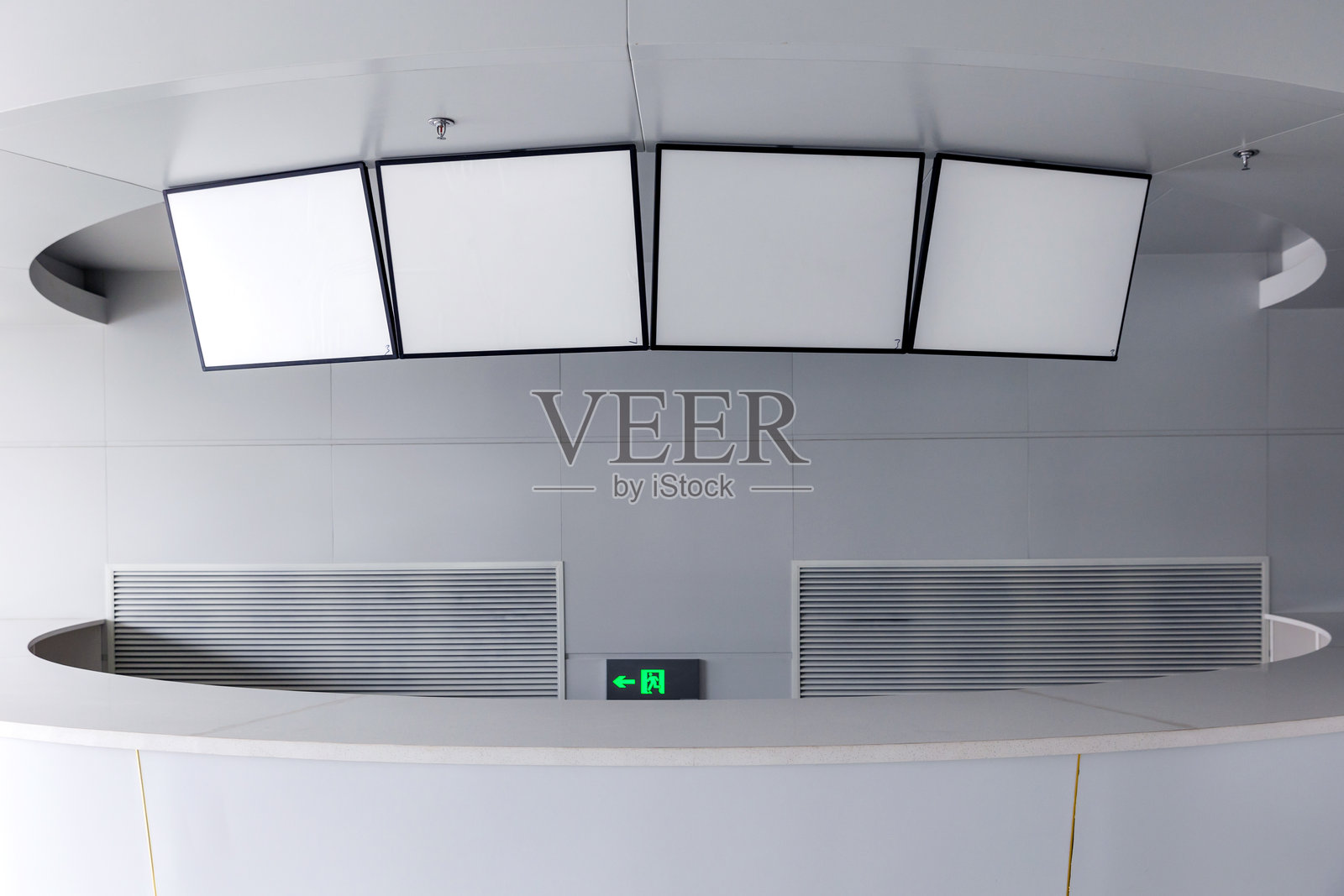 现代办公室接待区空无一人照片摄影图片