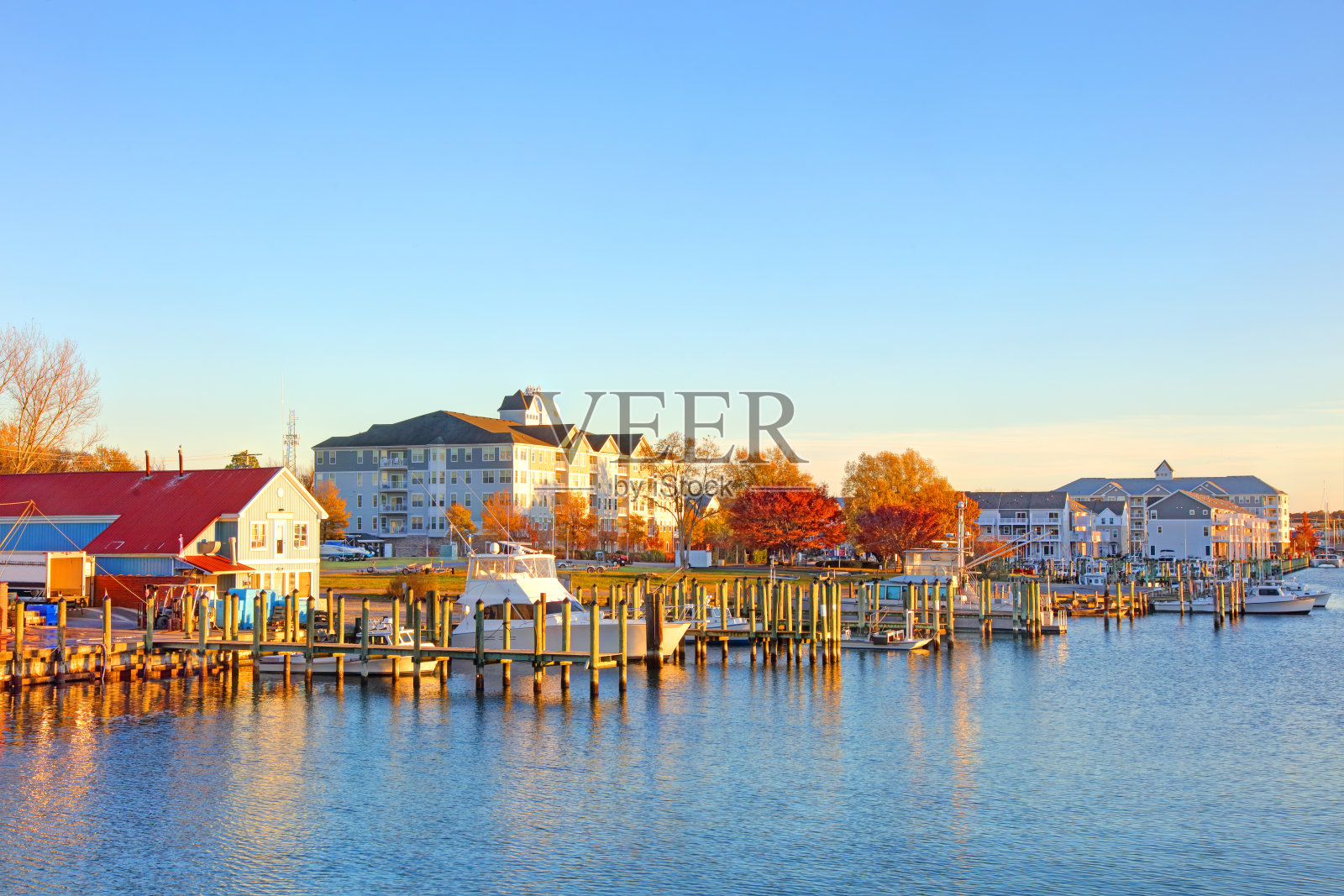 马里兰州剑桥的秋景照片摄影图片