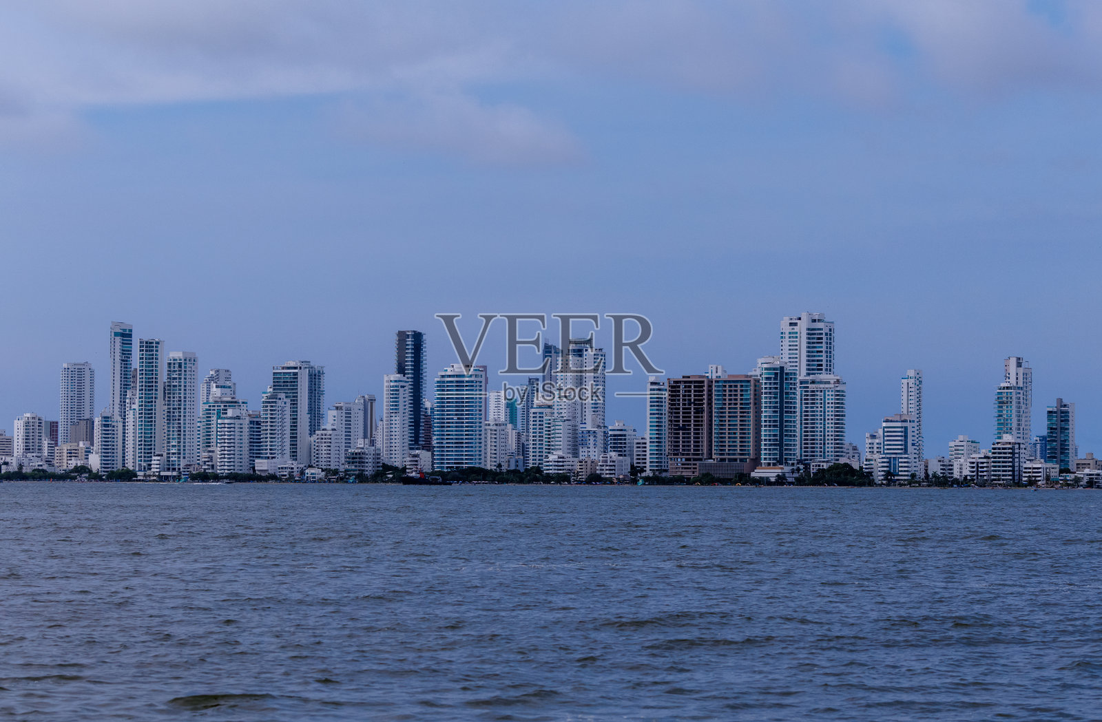 哥伦比亚卡塔赫纳德印第亚斯海岸照片摄影图片