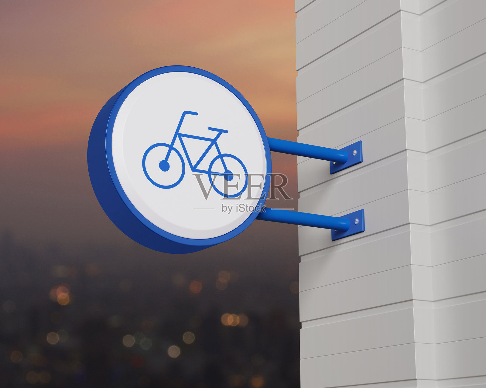 商务自行车服务概念，3D渲染照片摄影图片