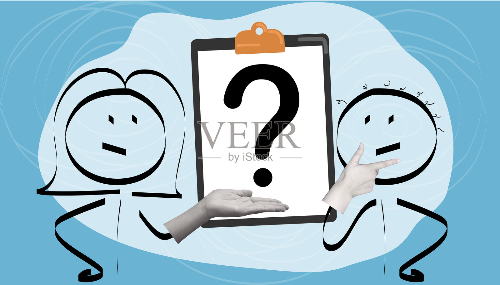 问题拼贴插画图片素材