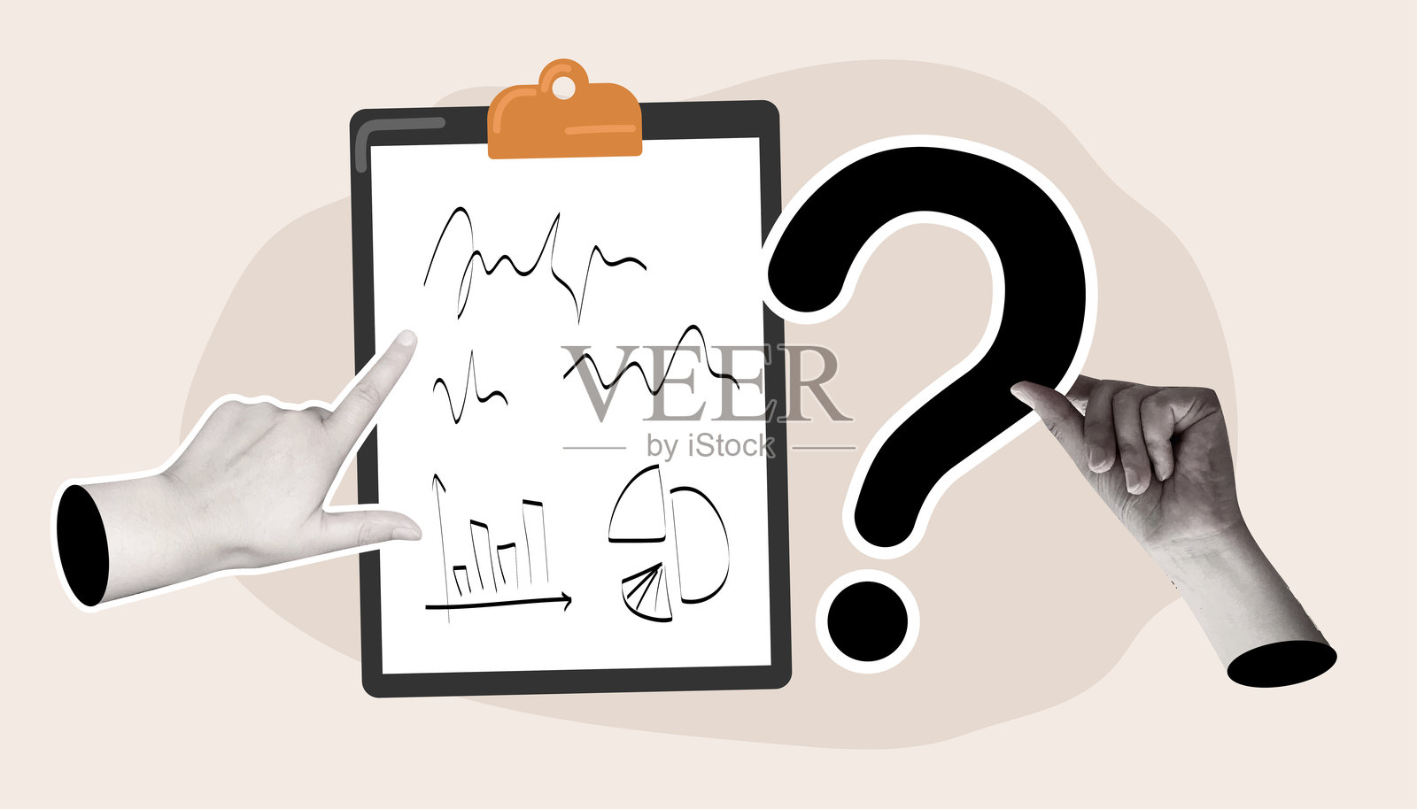 问题拼贴插画图片素材