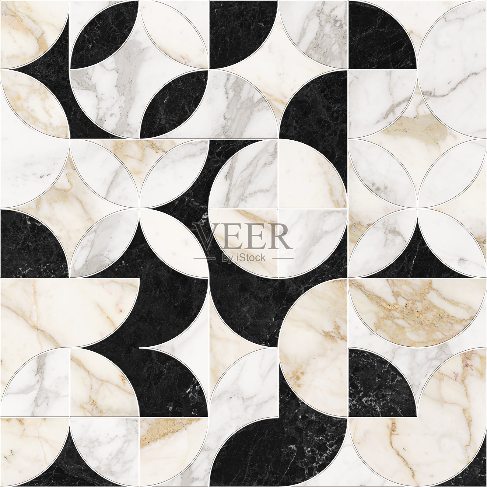 几何无缝装饰采用木材、大理石、混凝土、水泥和石头纹理制成。镶木地板照片摄影图片