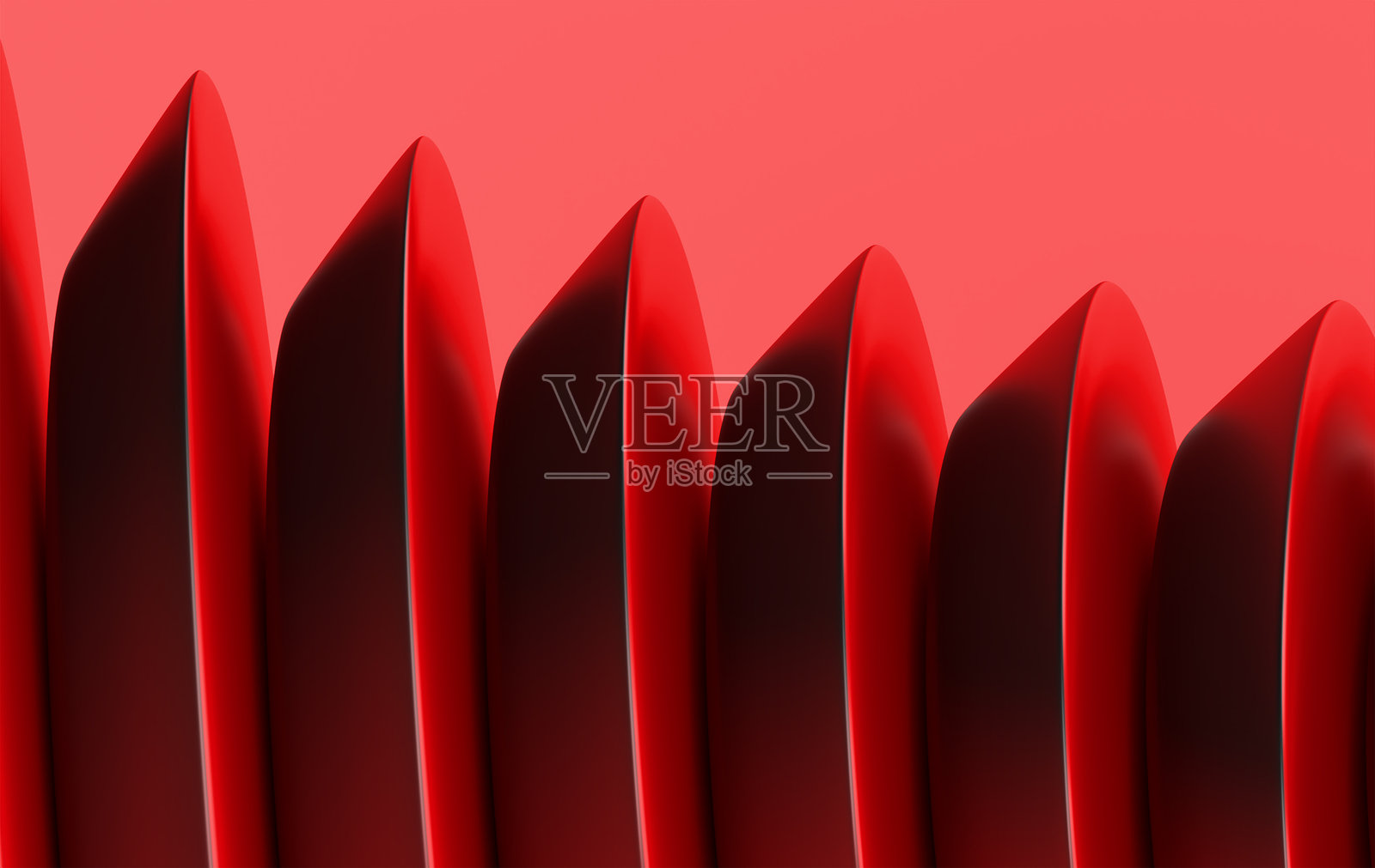 带有红色辉光和鲜明对比的未来感3D光泽图层照片摄影图片