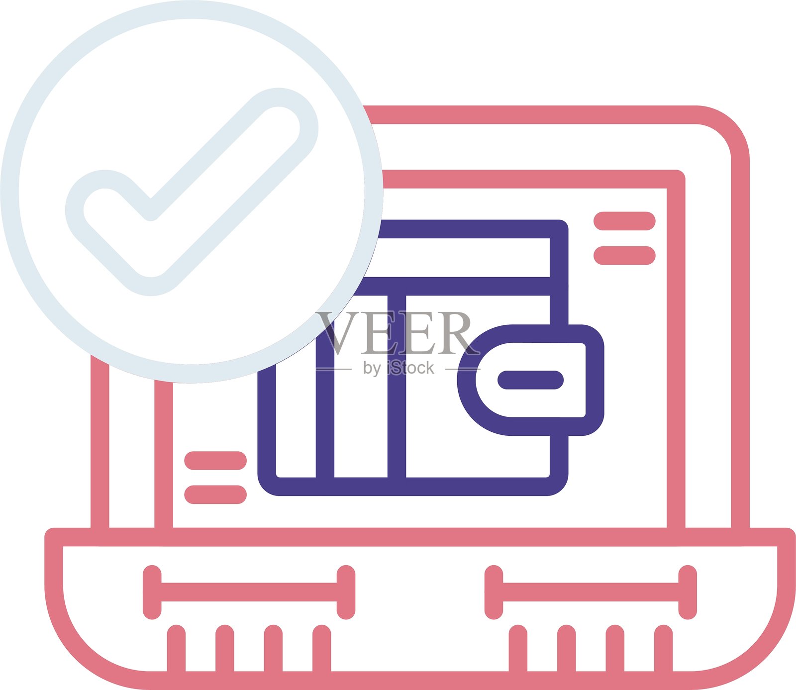 数字钱包图标矢量元素插画图片素材