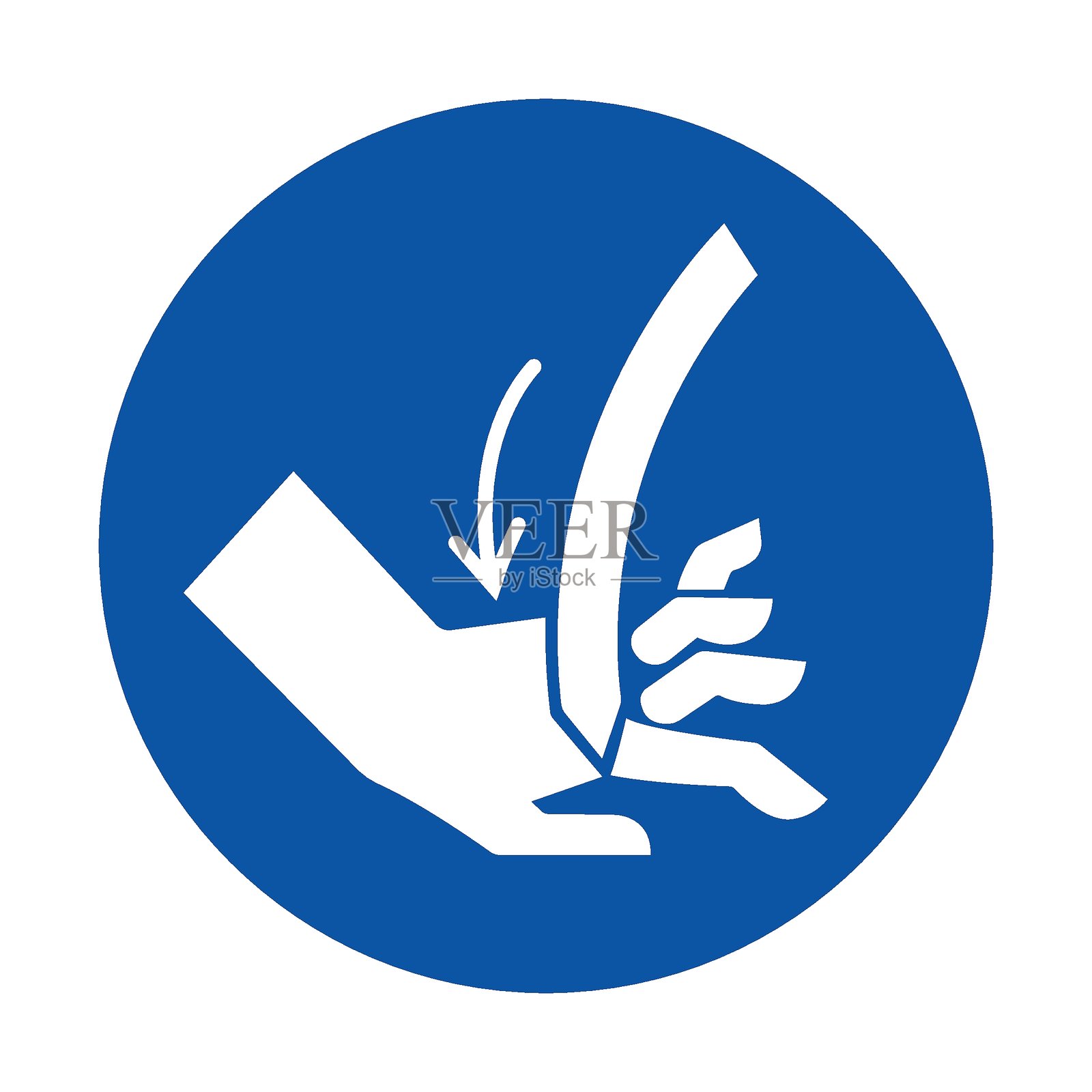 表示工具或设备安全操作说明的手势符号插画图片素材