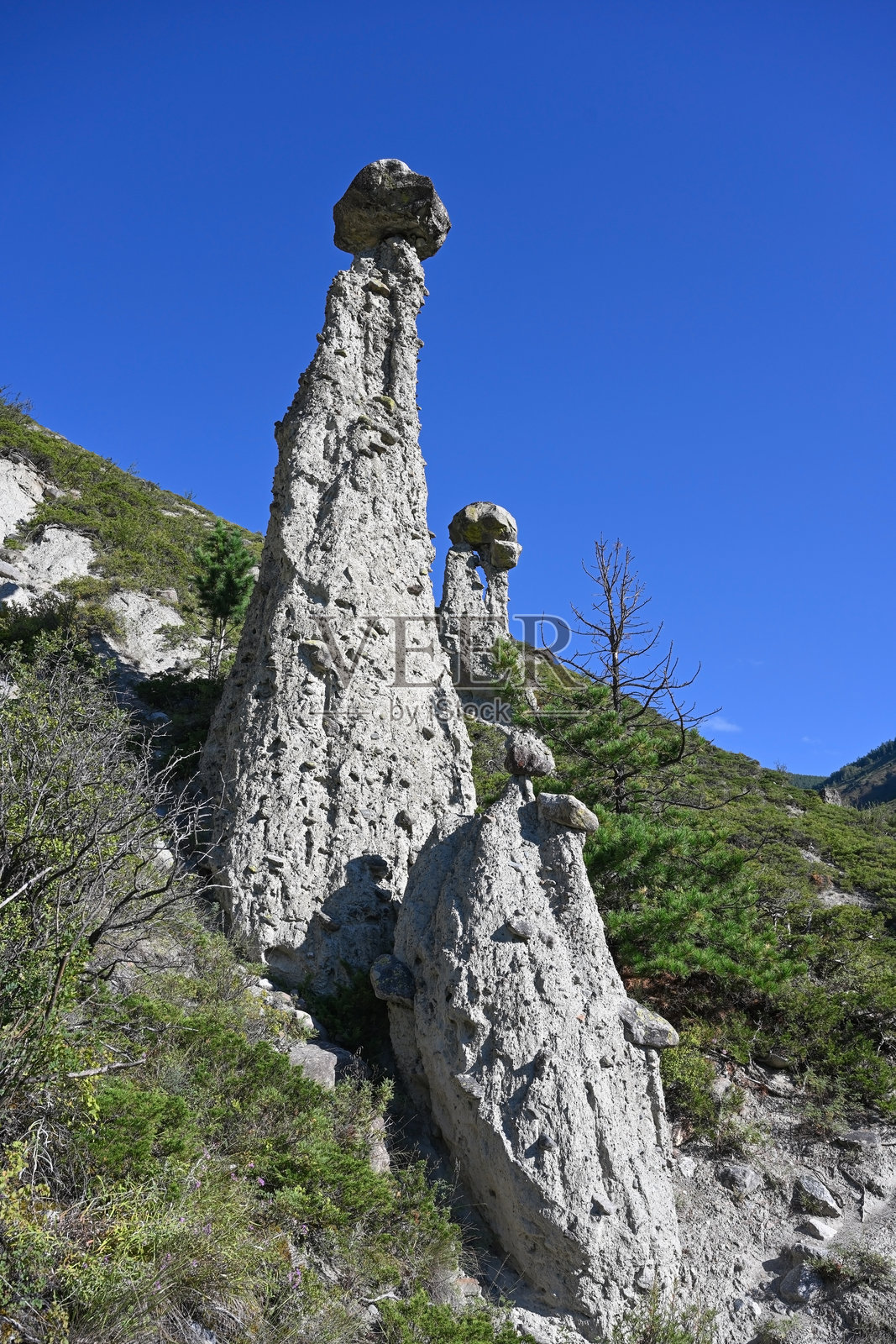 阿尔泰保护区的天然岩石地貌石蘑菇照片摄影图片