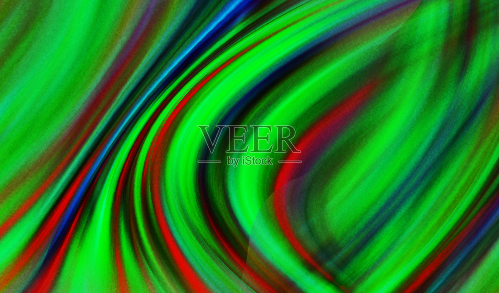 充满活力的抽象红绿色漩涡，营造出动态空灵的背景照片摄影图片